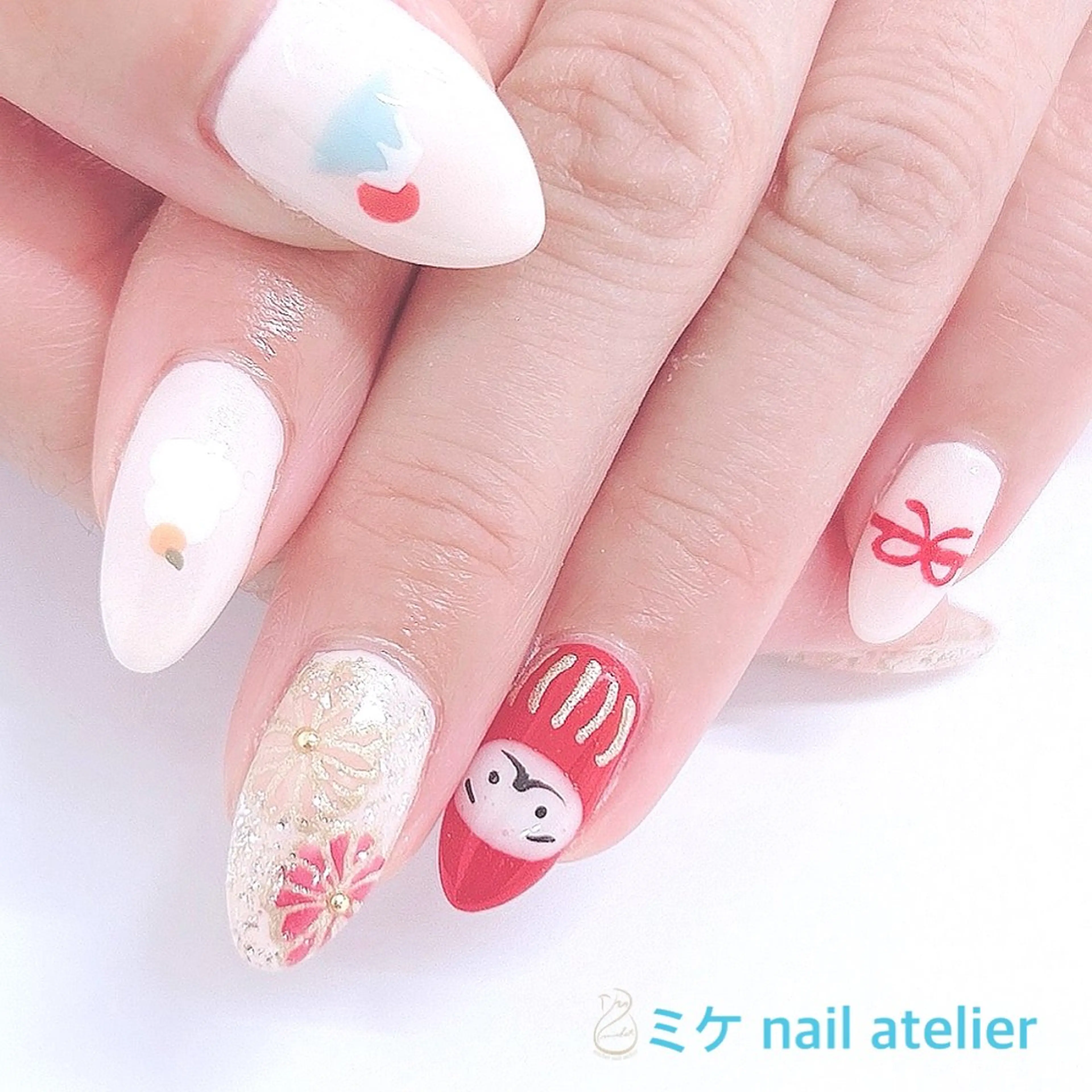 ネイル ジェルネイル ゴールド ピンク ピンクベージュ ハンドネイル h. rikaのネイルデザイン