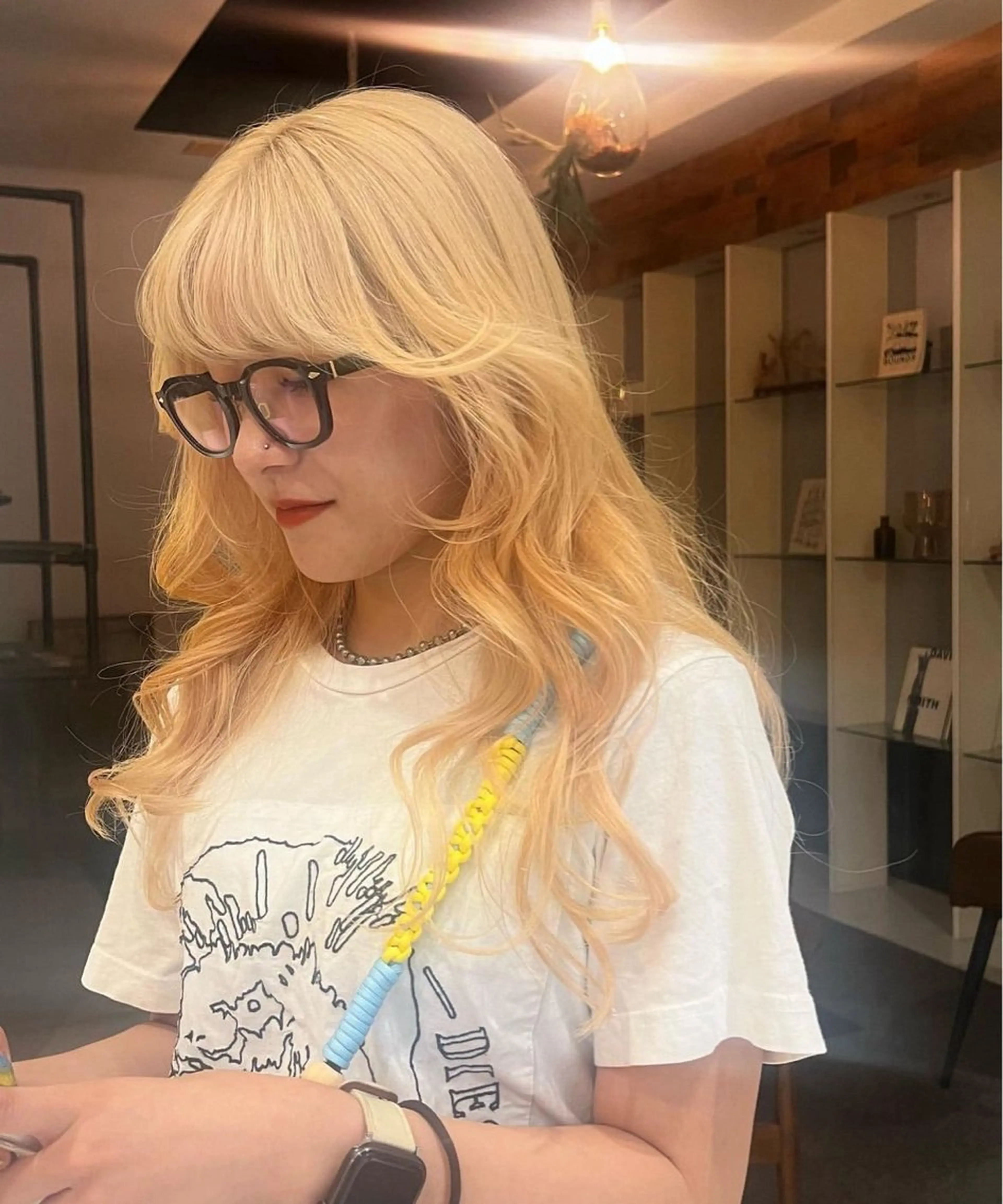 ロング ヘアカラー ハイトーン/ 髪質改善/ヒロタリカのヘアスタイル