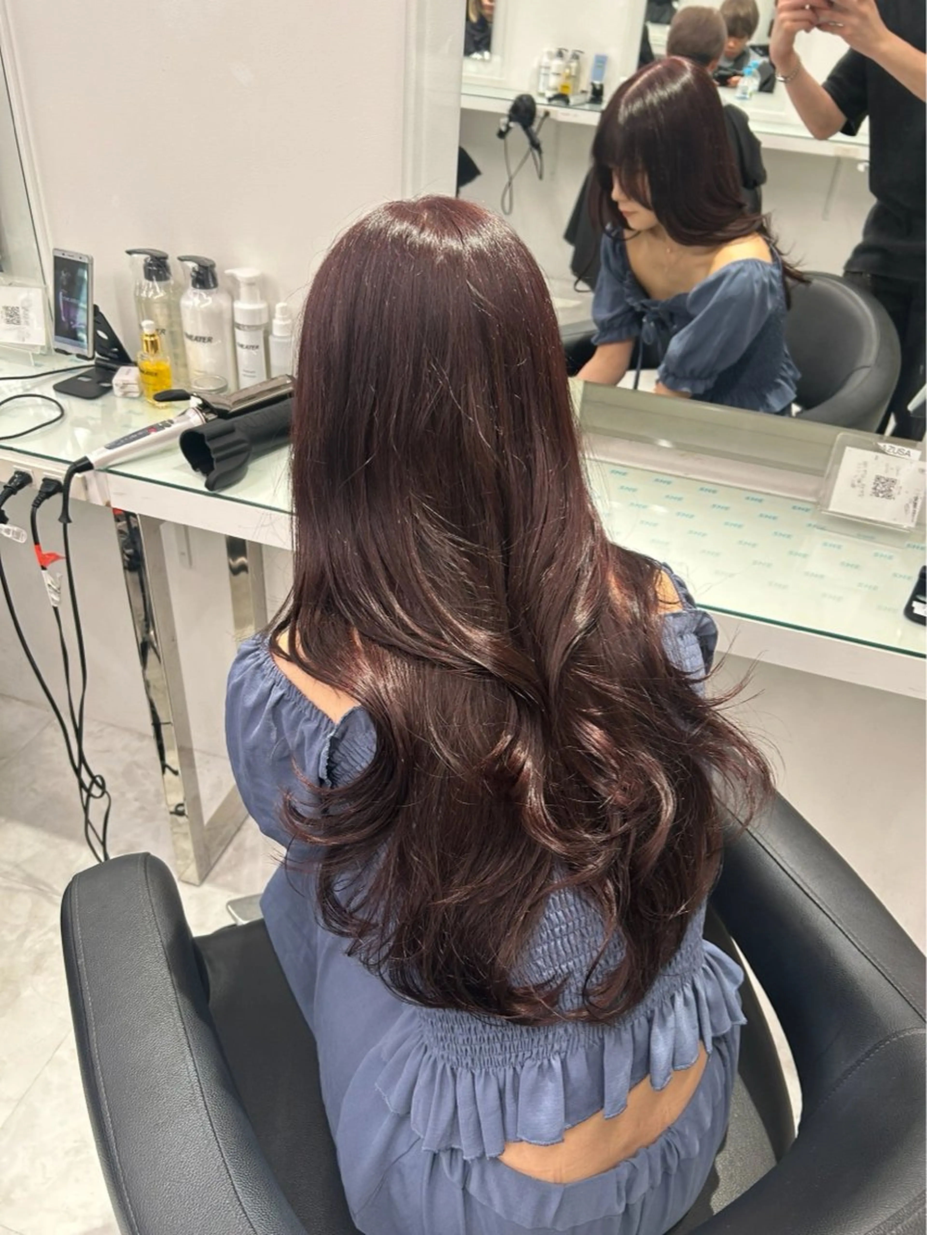 ロング カラー トレンド暖色ヘア🍒 miu🍒のヘアスタイル