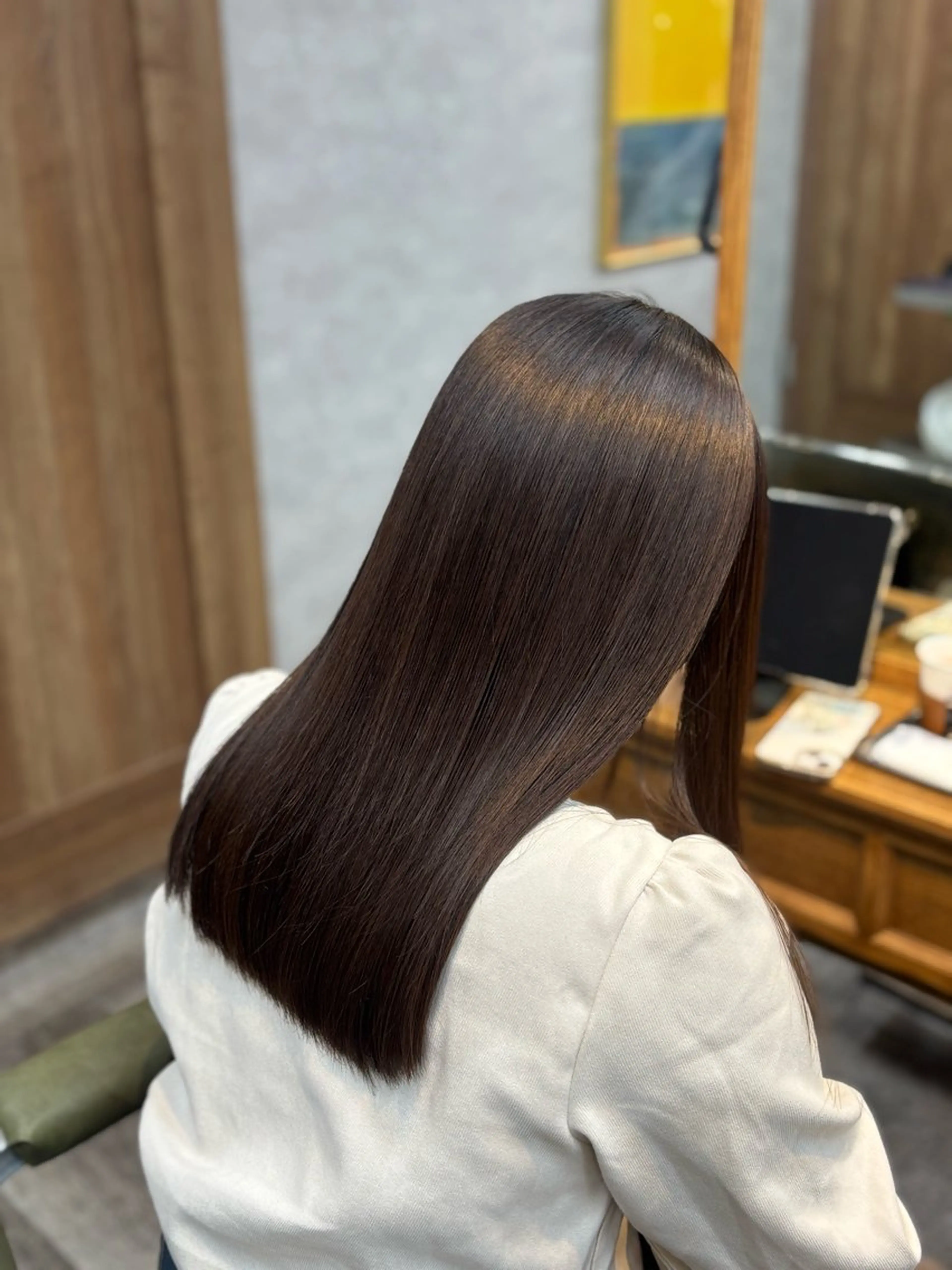 セミロング 縮毛矯正 sweetroom辻堂所属・🦋 たから 🦋のヘアスタイル