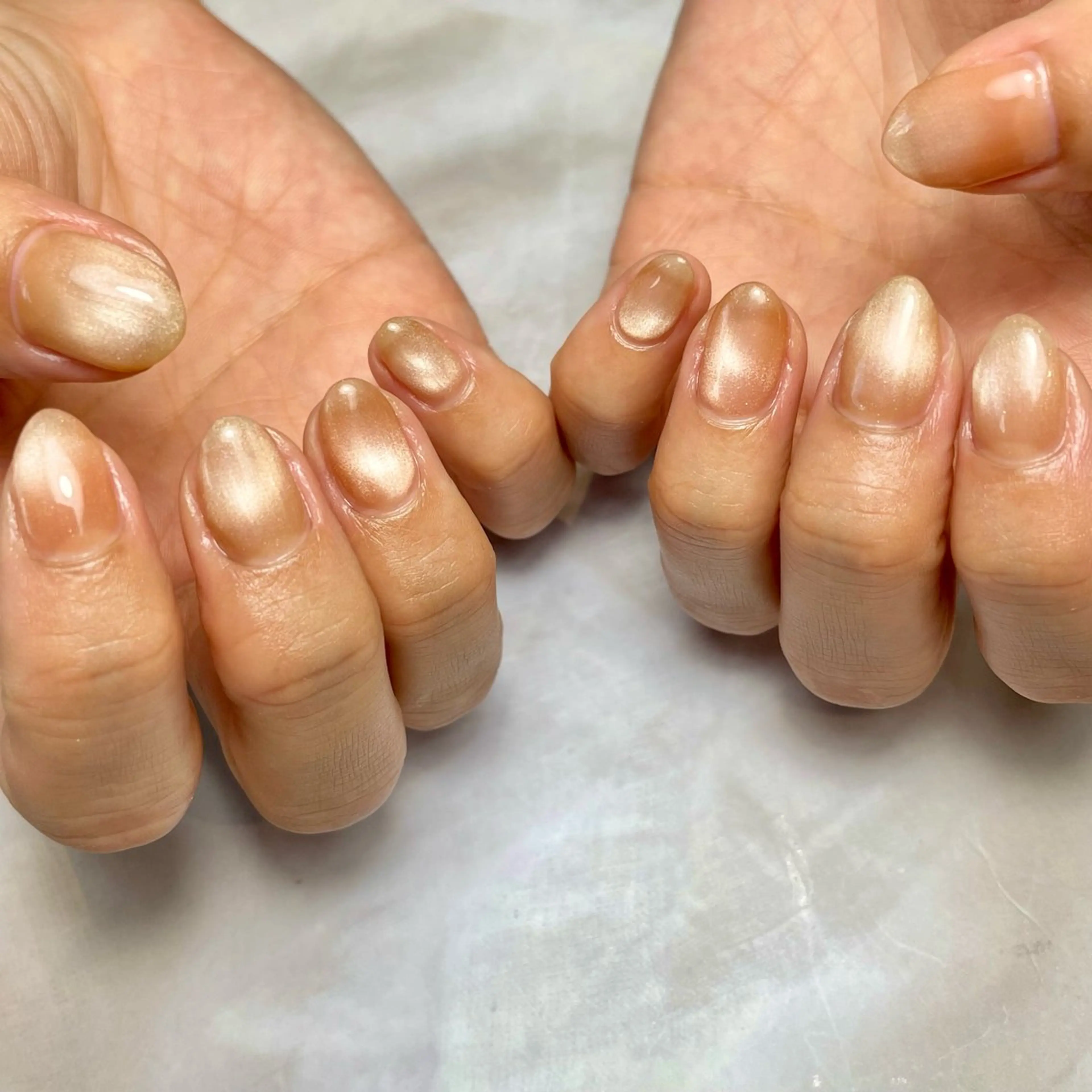 ネイル マグネットネイル マグネットワンカラー ワンカラーネイル ハンドネイル Reflection marikoのネイルデザイン