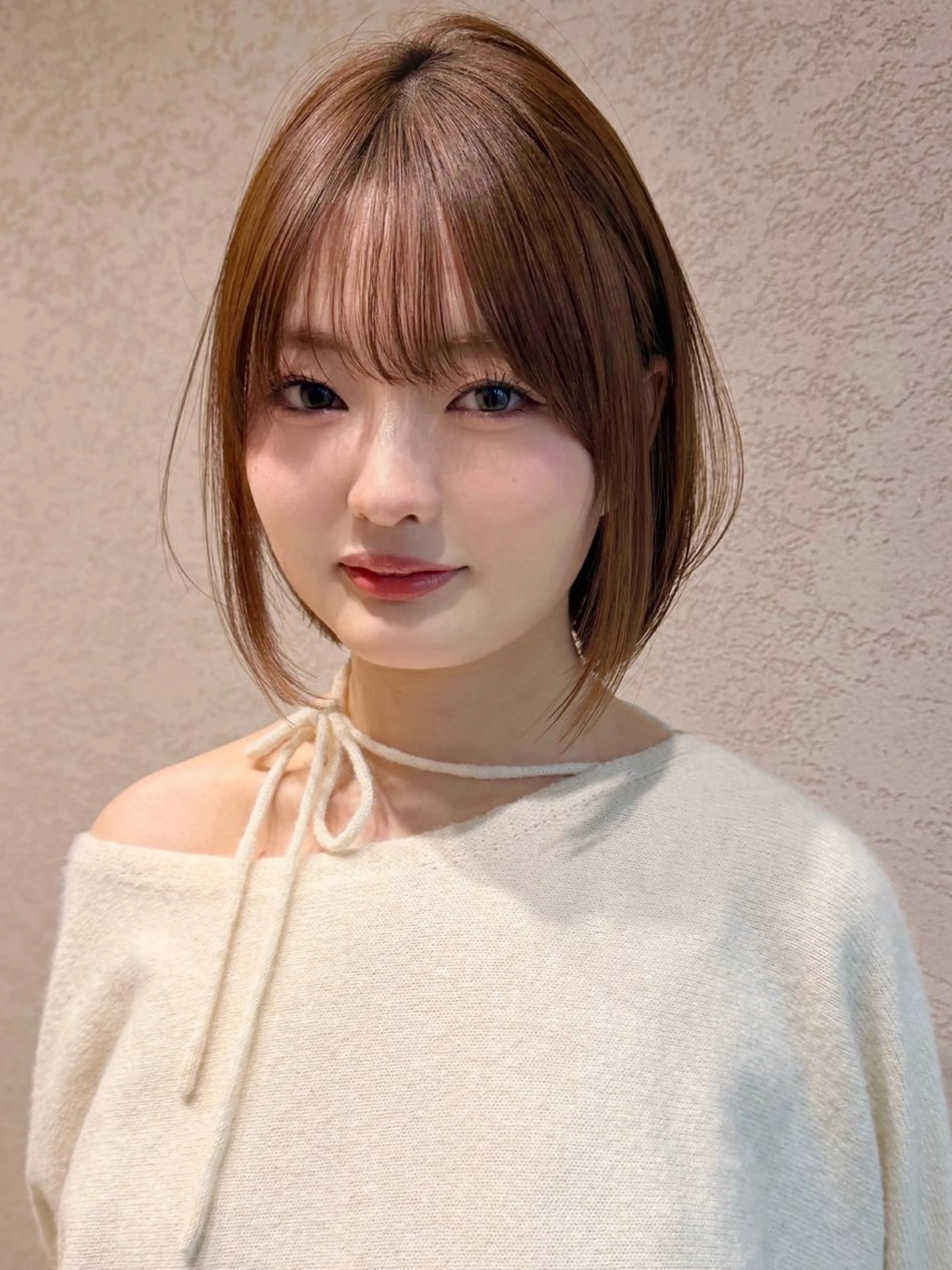 ミディアム カラー カット ヘアカラー 縮毛矯正 トリートメント ショート/ボブ 岡田洸太のヘアスタイル