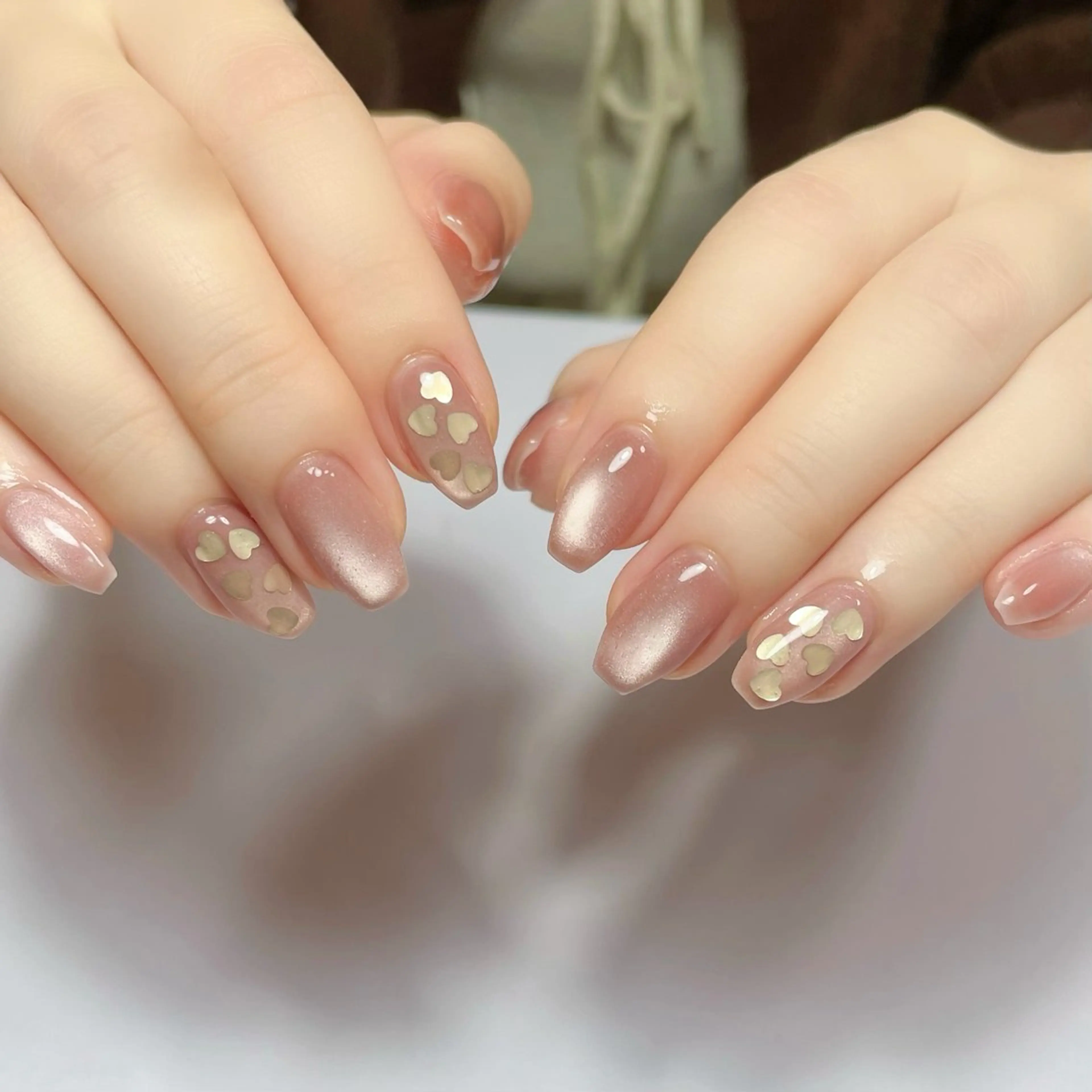 ネイル ハート マグネットネイル ハンドネイル Chicchi 加茂宮駅徒歩3分のネイルデザイン