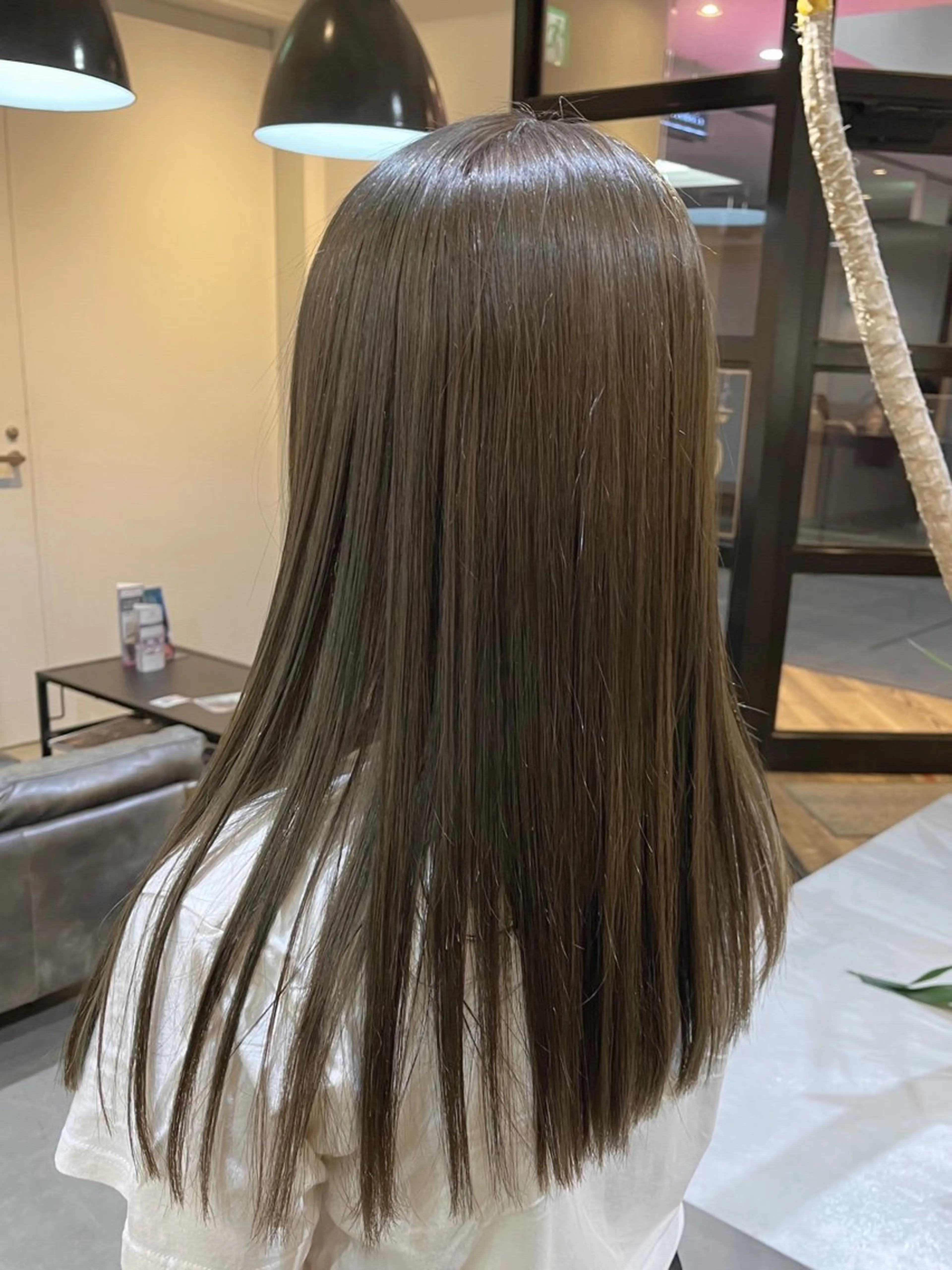 ロング カラー パーマ 髪質改善 ストレートパーマ 中津/梅田/赤み消し /髪質改善/愛芽のヘアスタイル