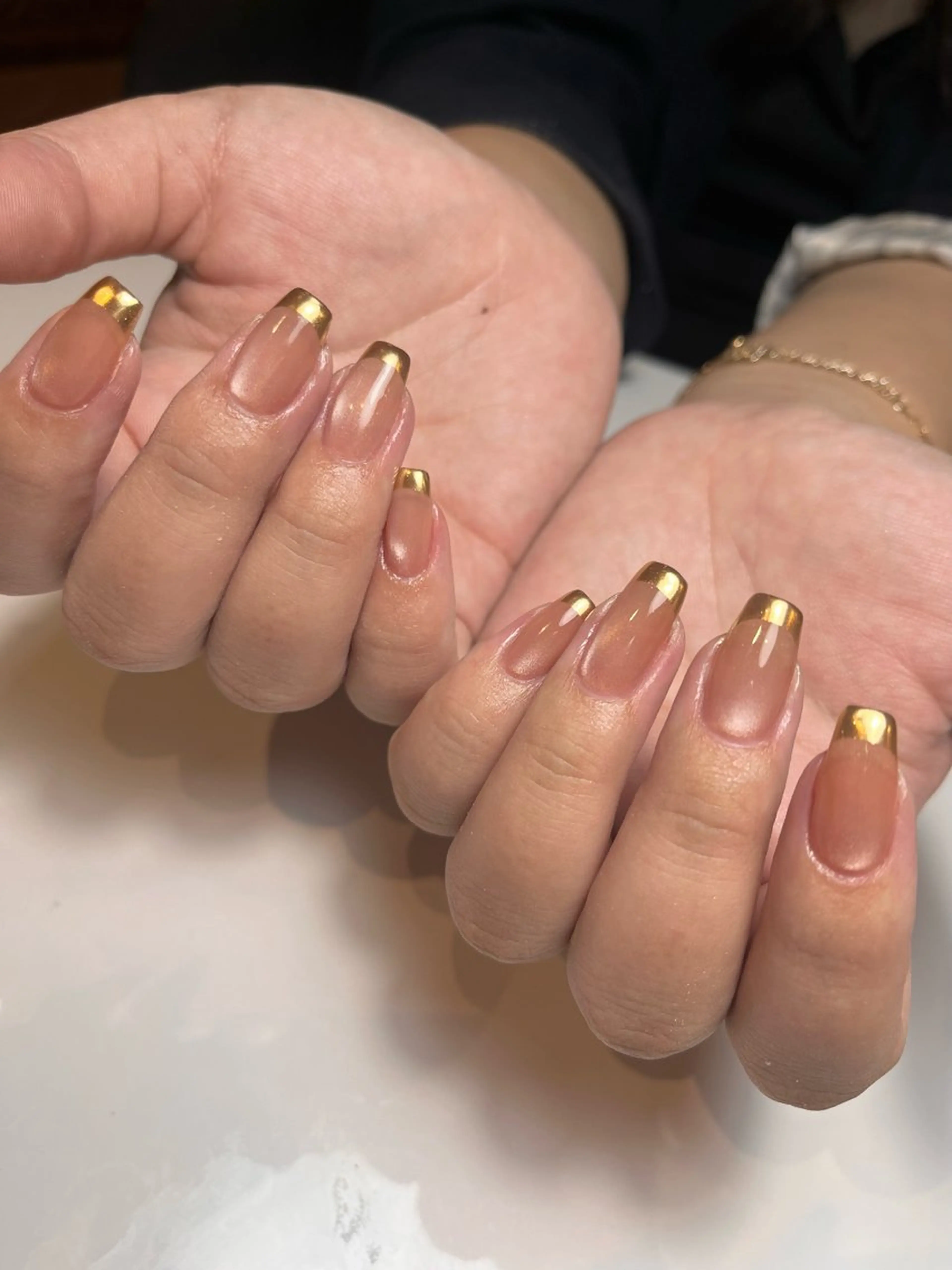 ネイル フレンチネイル ミラーネイル ballie／小野原 なつみのネイルデザイン