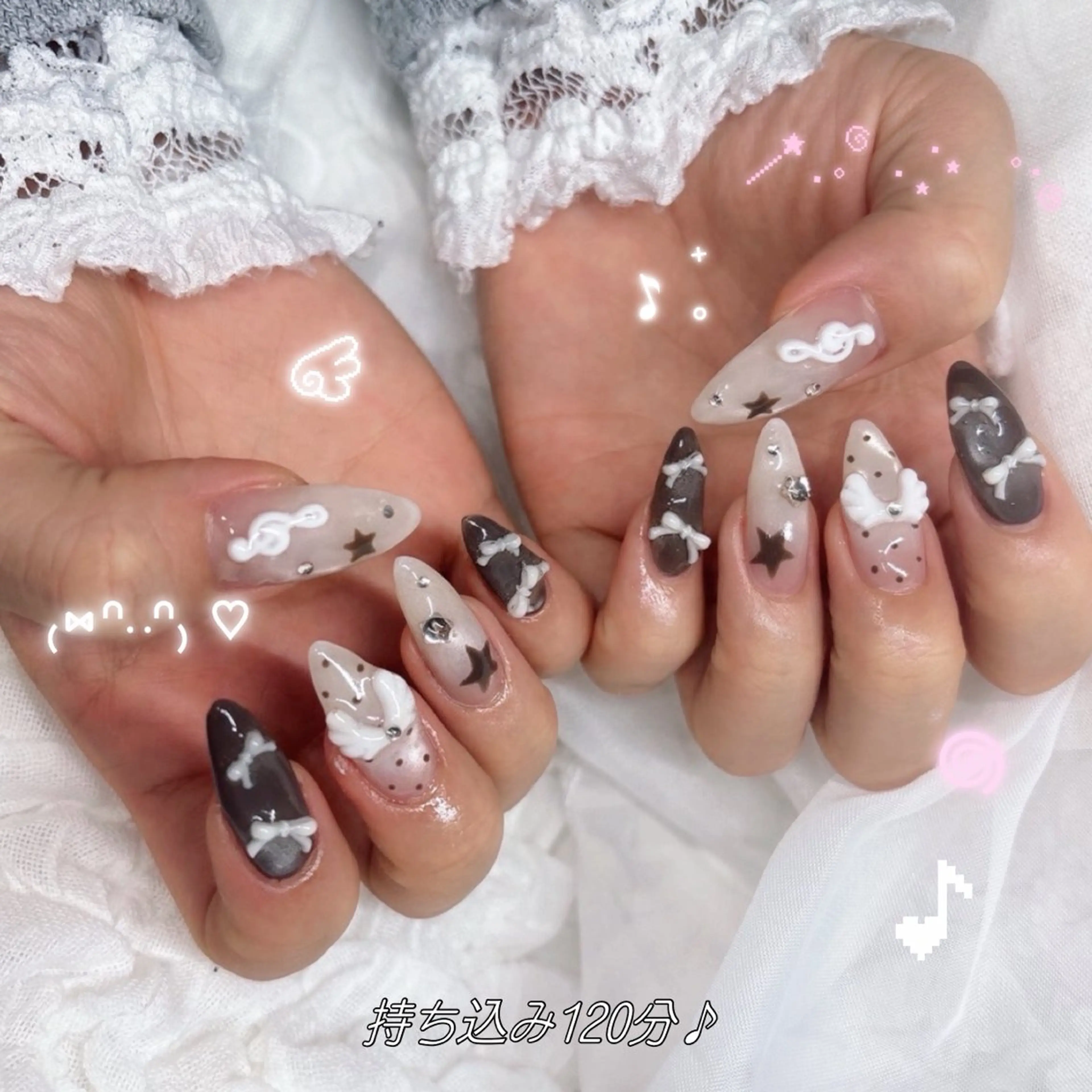 ネイル ハンドネイル coco.nail/ y2k/ワンホンのネイルデザイン