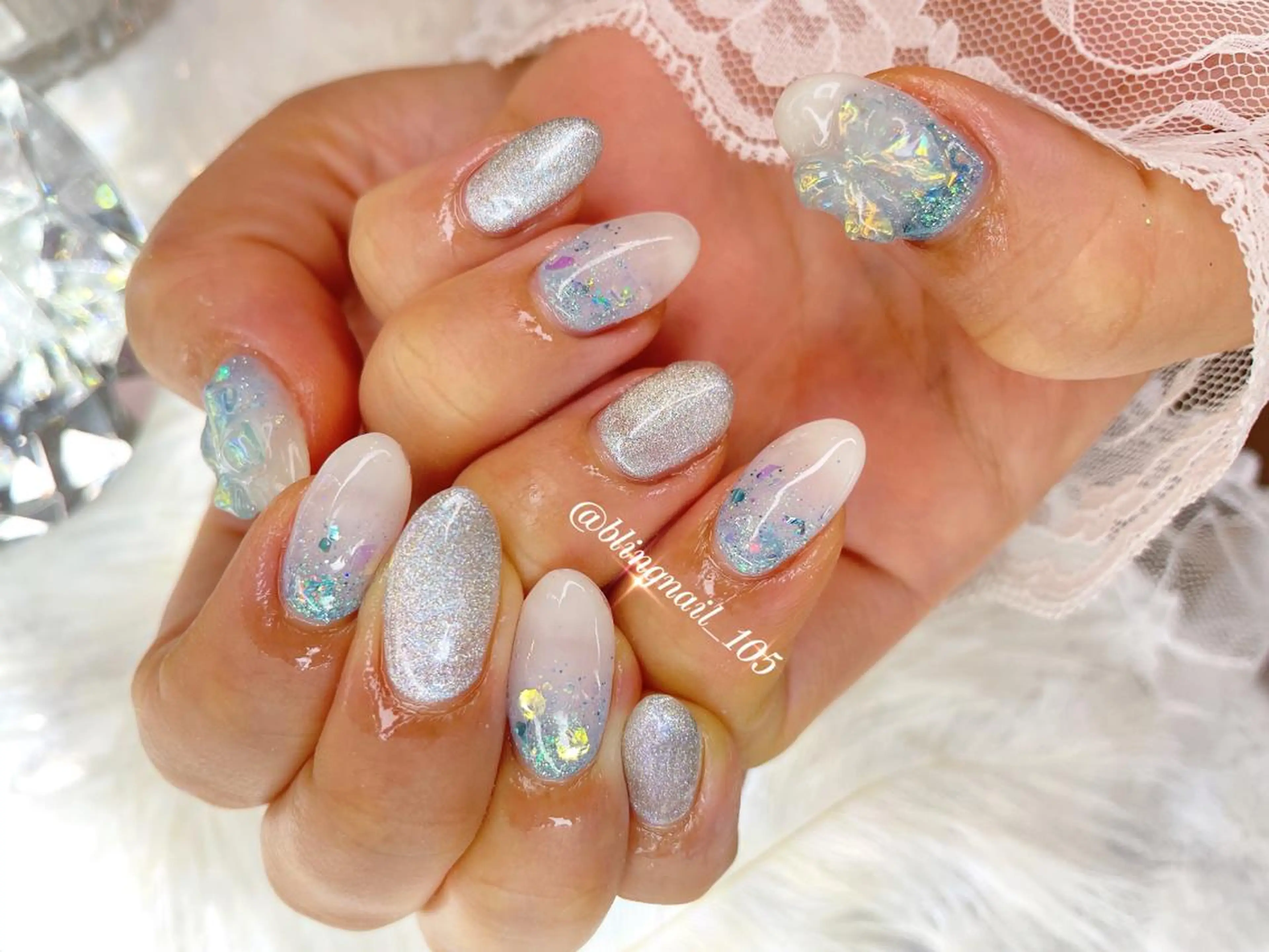 ネイル 23時まで❤︎韓国、 ワンホンネイルのネイルデザイン