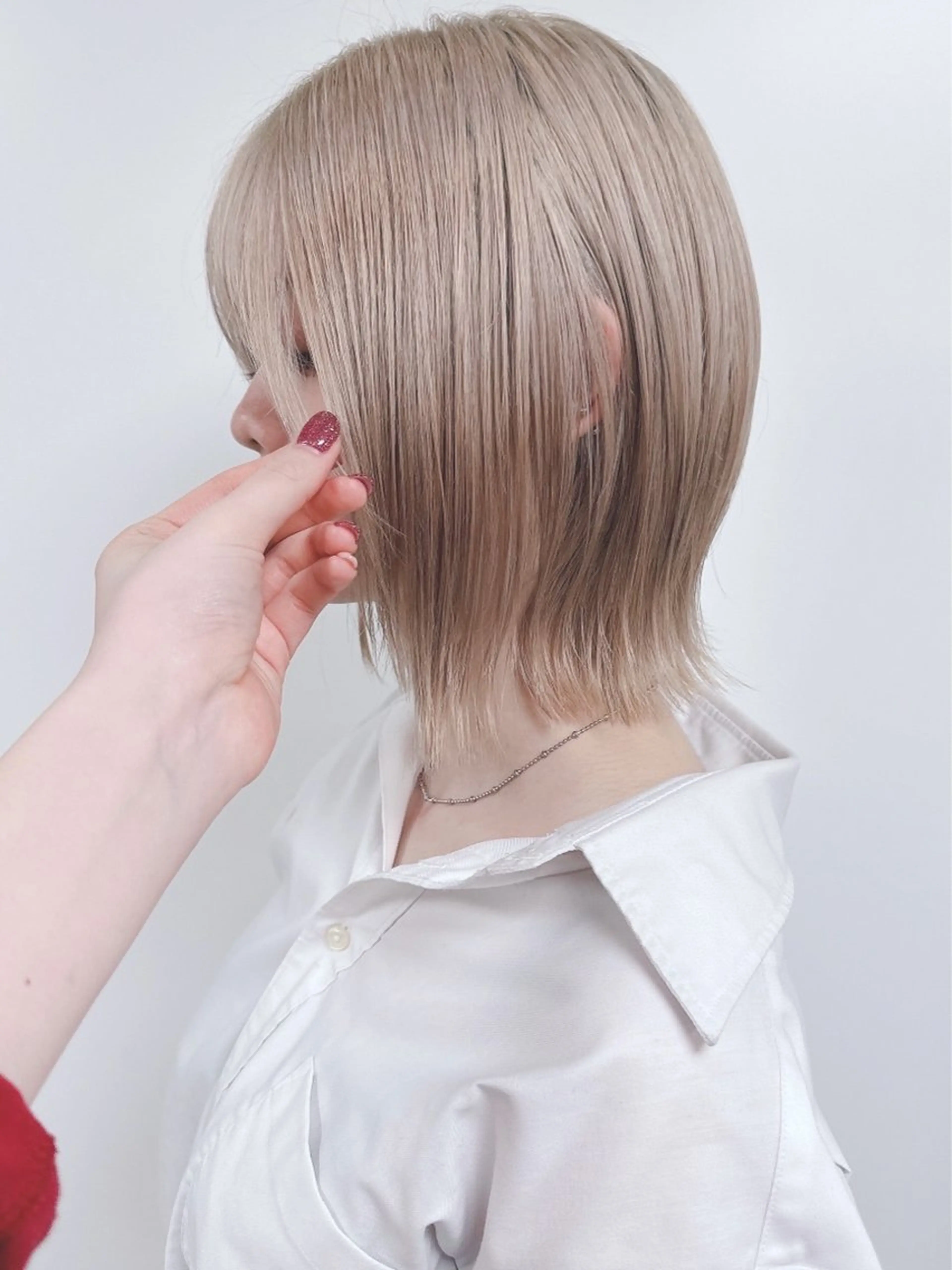 ミディアム モリオフロムロンドン原宿本店所属・ショート/ボブ/ハイ トーン/Nanahaのヘアスタイル