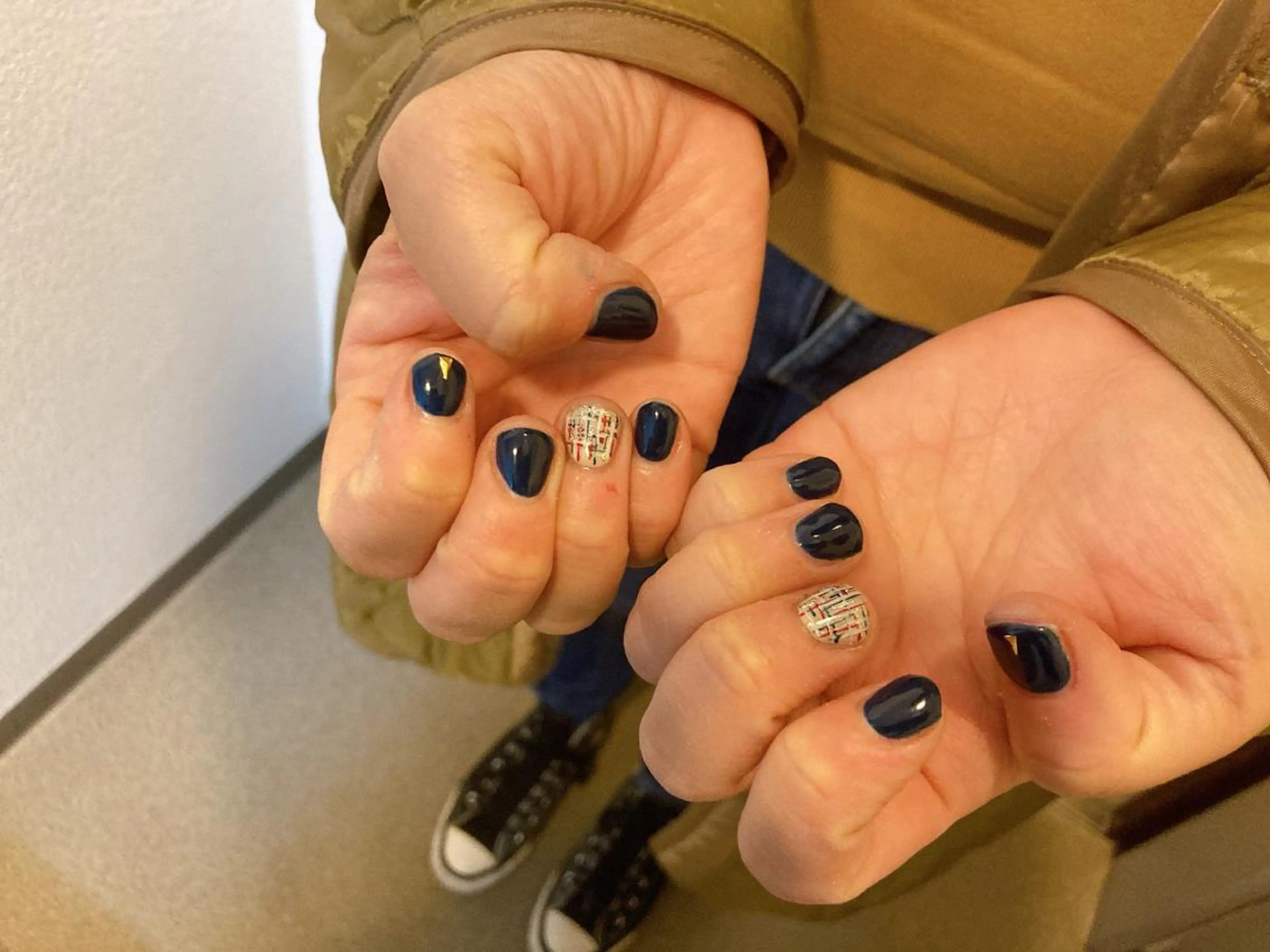 ネイル ツイードネイル Mogu nail 二子玉川のネイルデザイン