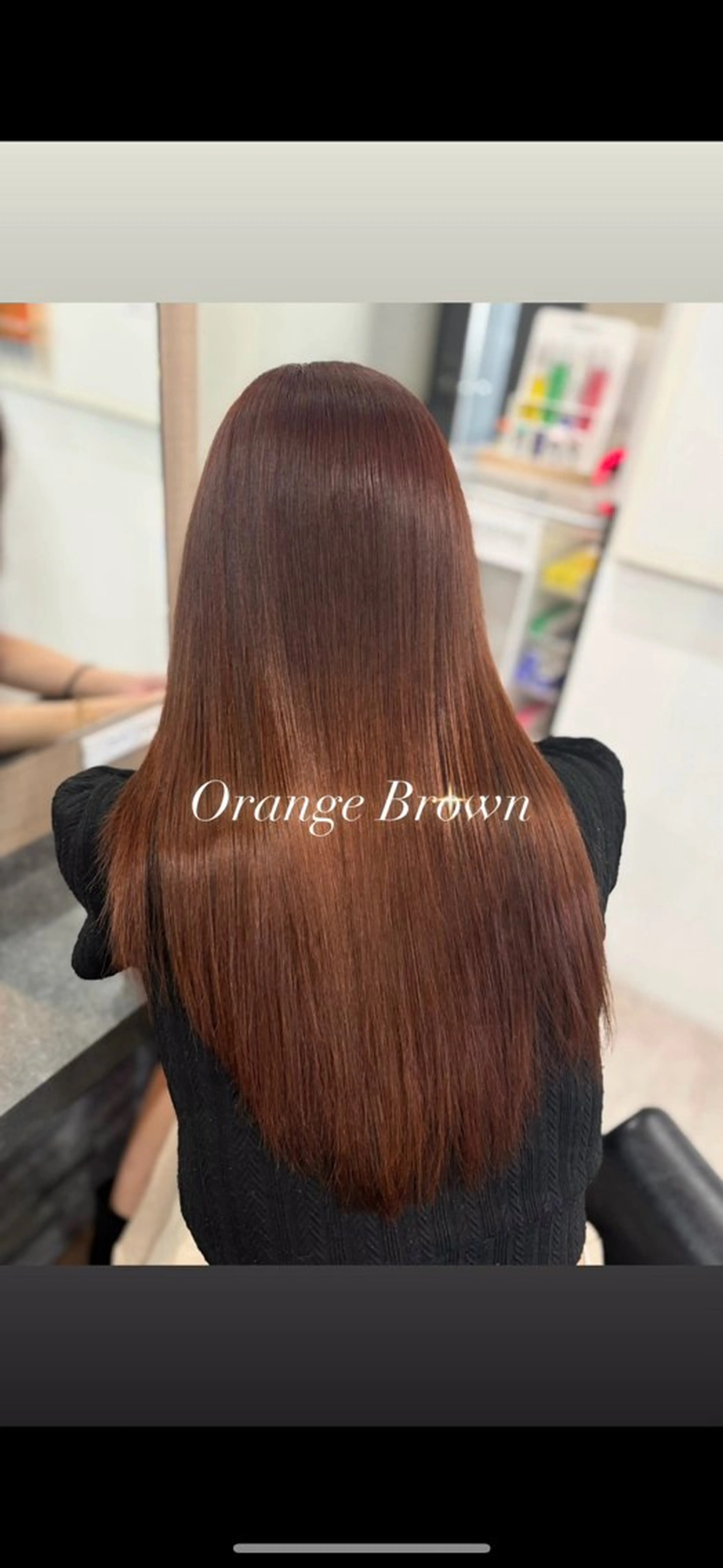 ロング カラー ブリーチ ブラウンカラー ブリーチなしカラー オレンジ オレンジブラウン カット ヘアカラー トリートメント 横浜/エクステ特化× 艶カラー/あいかのヘアスタイル