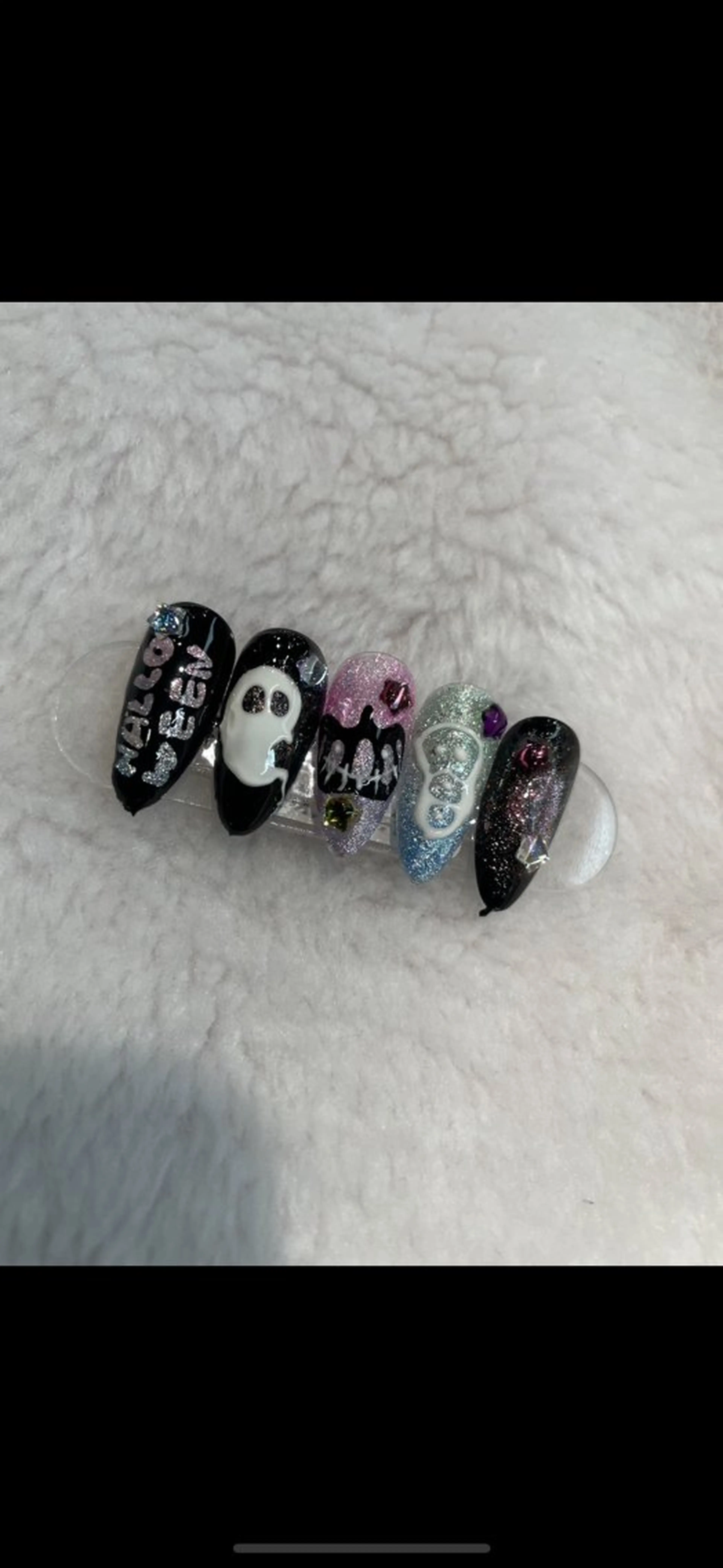 ネイル I-nailロング /ワンホン/キラキラのネイルデザイン