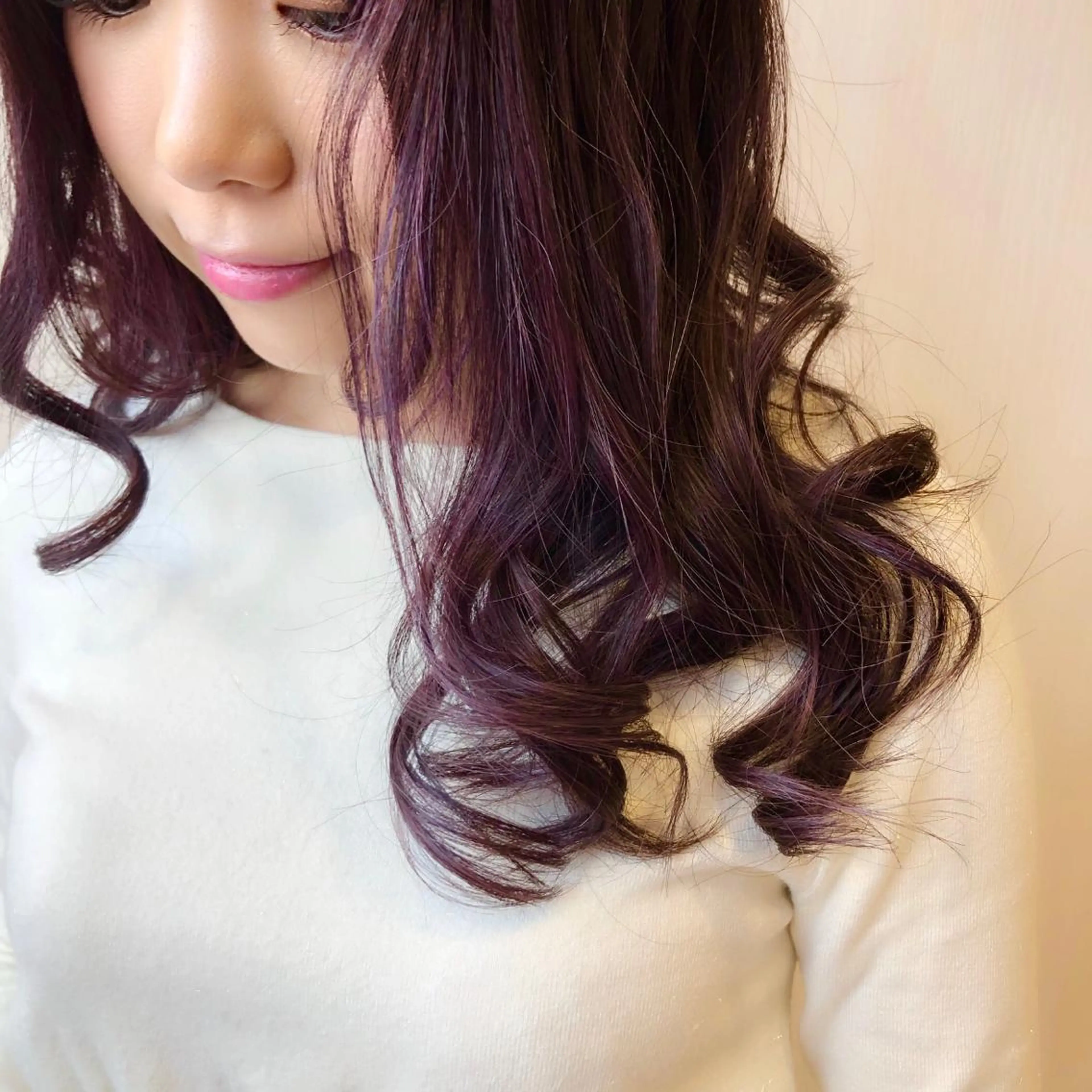 セミロング カラー ヘアカラー GO TODAY所属・ハイトーン/小顔 カット/Ayumuのヘアスタイル