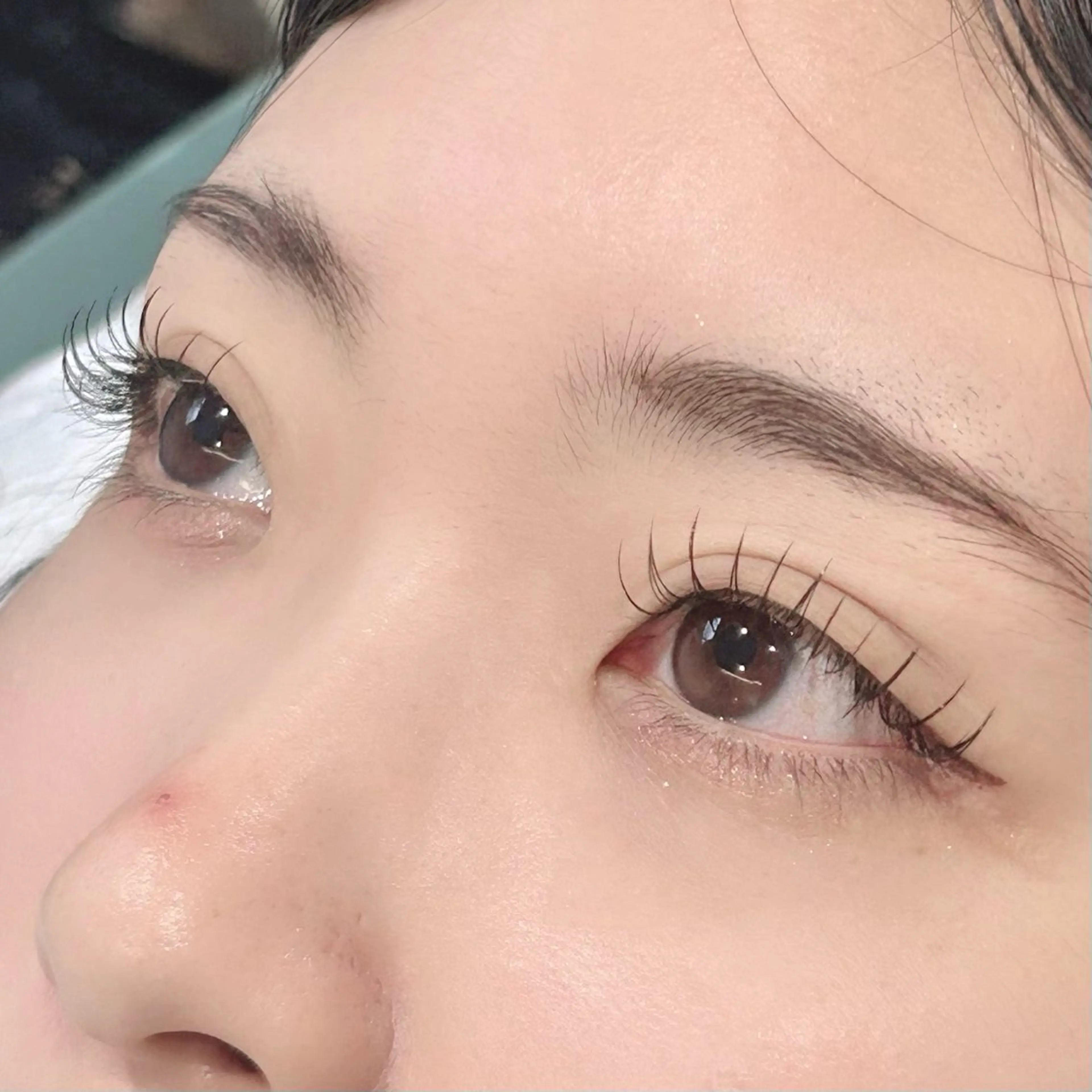 マツエク・マツパ フラットラッシュ 目尻長め マツエク 韓国マツエク/まつパ 🎀misaki🎀のマツエク・マツパデザイン