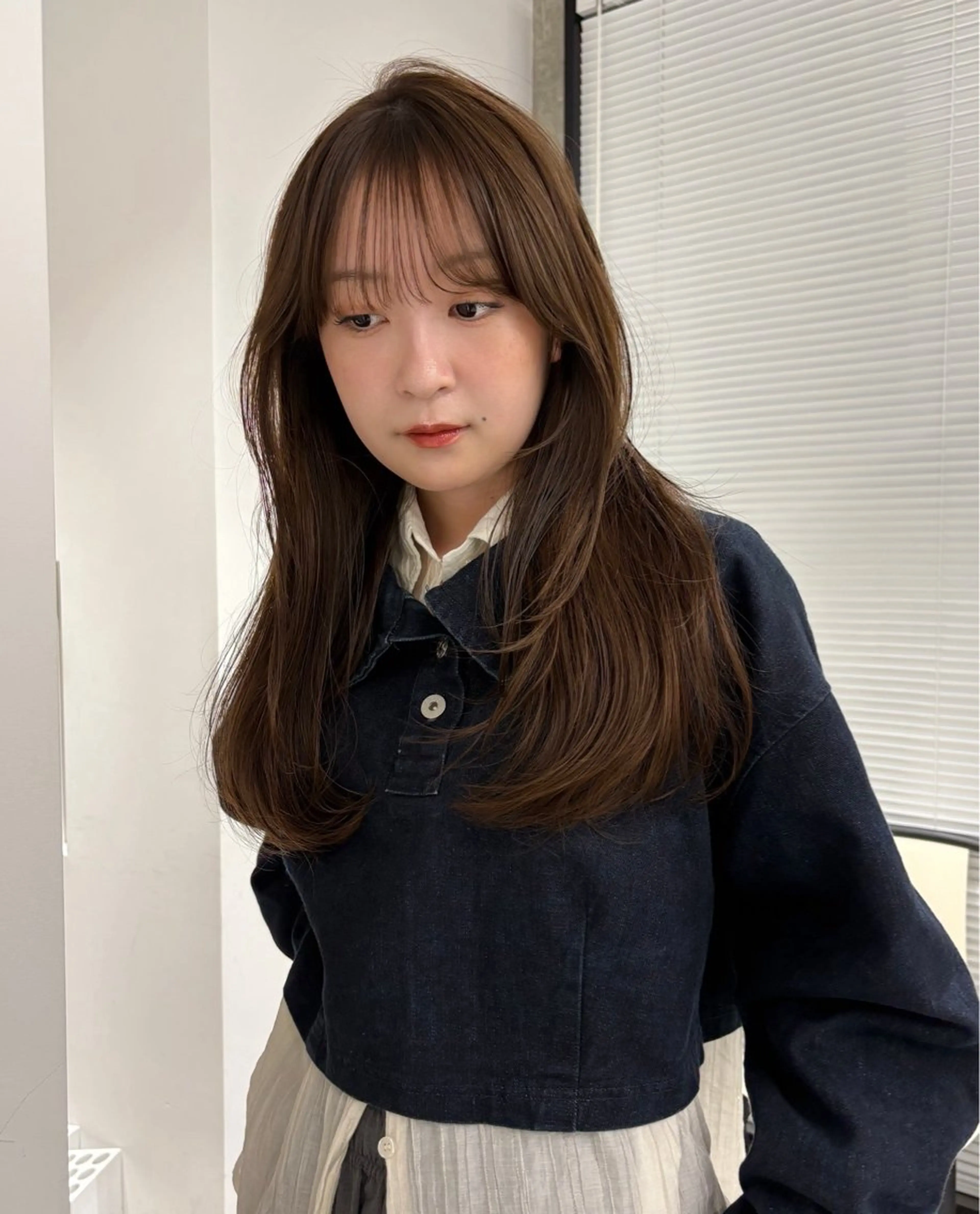 ロング カラー ベージュカラー 原 菜帆のヘアスタイル