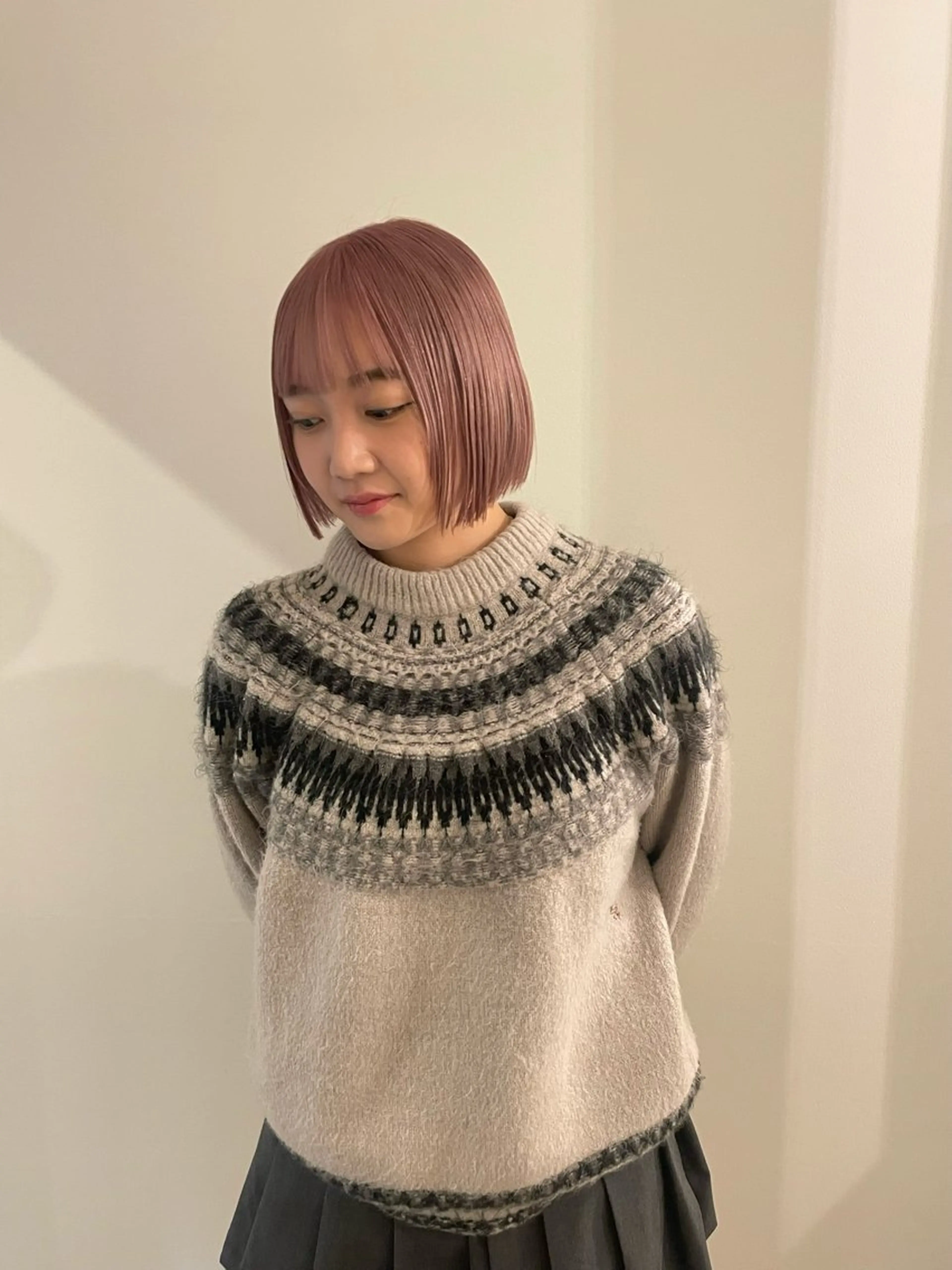 ショート カラー ハイトーンカラー ボブ 似合わせカット 渋谷 留菜のヘアスタイル