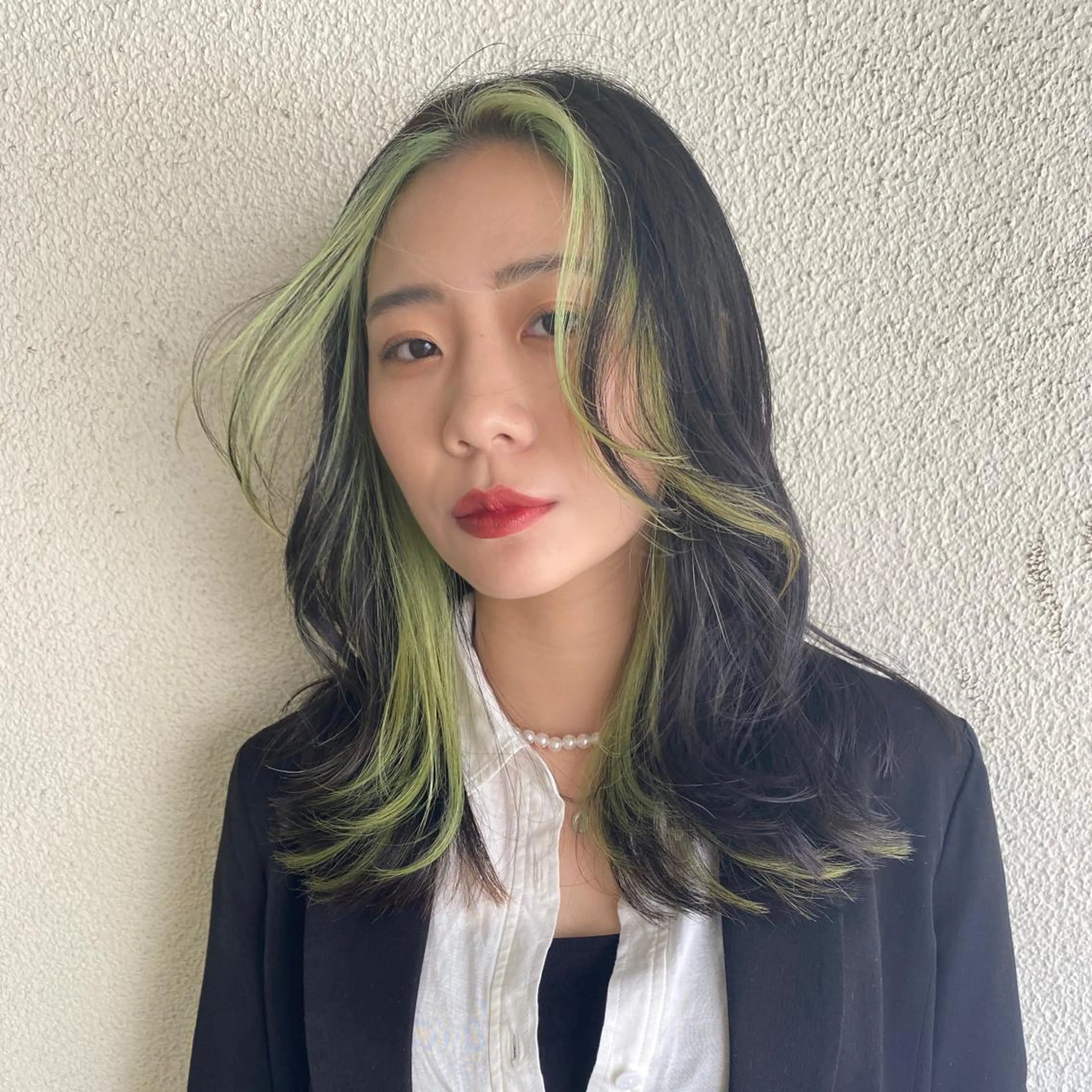 セミロング カラー くびれヘア レイヤーカット Pia hair Design Yakuin所属・Pia ツボイ ケイタのヘアスタイル