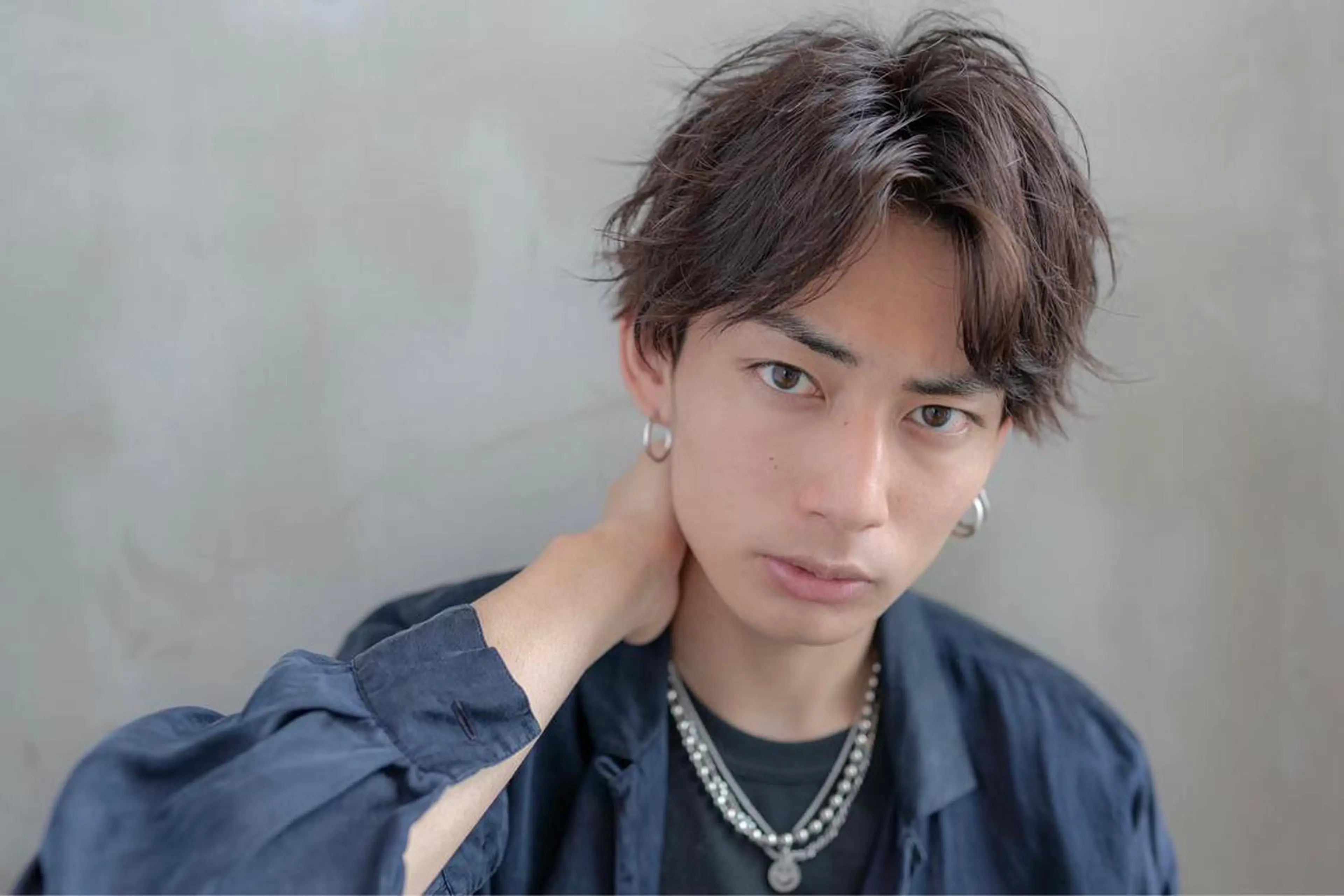 ショート カラー パーマ メンズ 波巻きスパイラルパー マ/シャドウパーマ駿のヘアスタイル