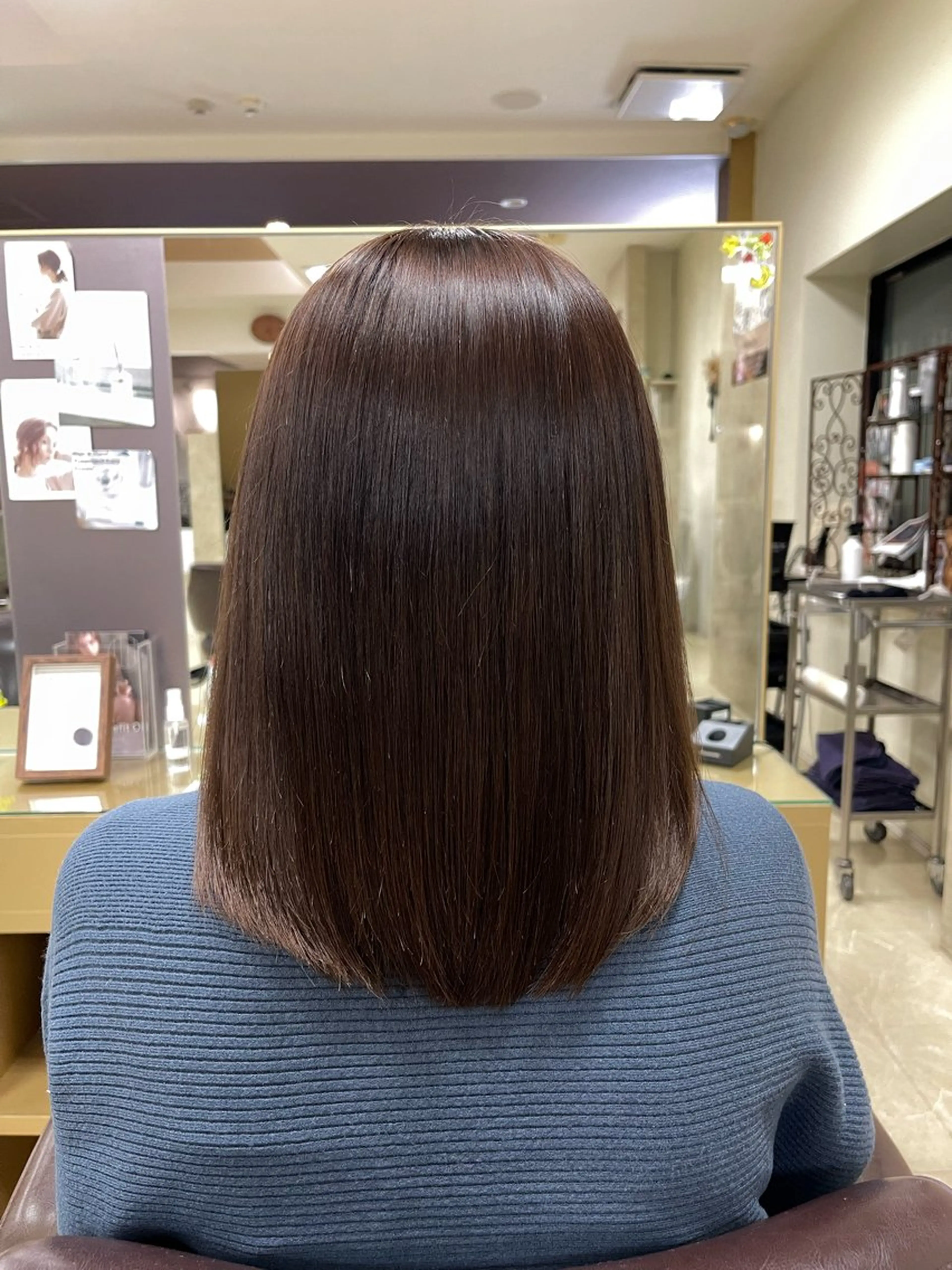 ミディアム 髪質改善 縮毛矯正 CARE SHINSAIBASHI所属・縮毛・酸性ストレート モデル募集のヘアスタイル