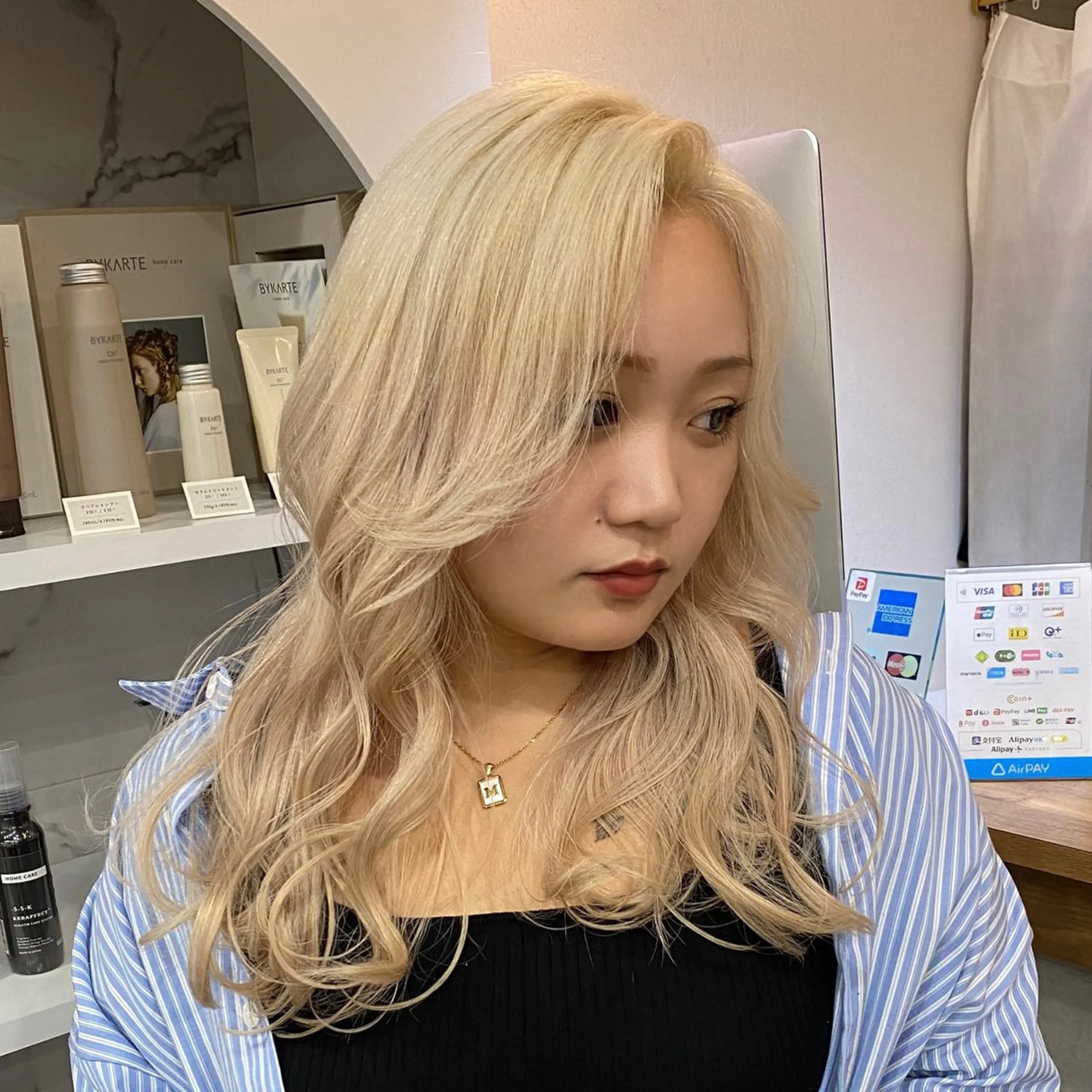 ロング カラー 透明感ワンカラー梅田 ダブルカラー/川上のヘアスタイル