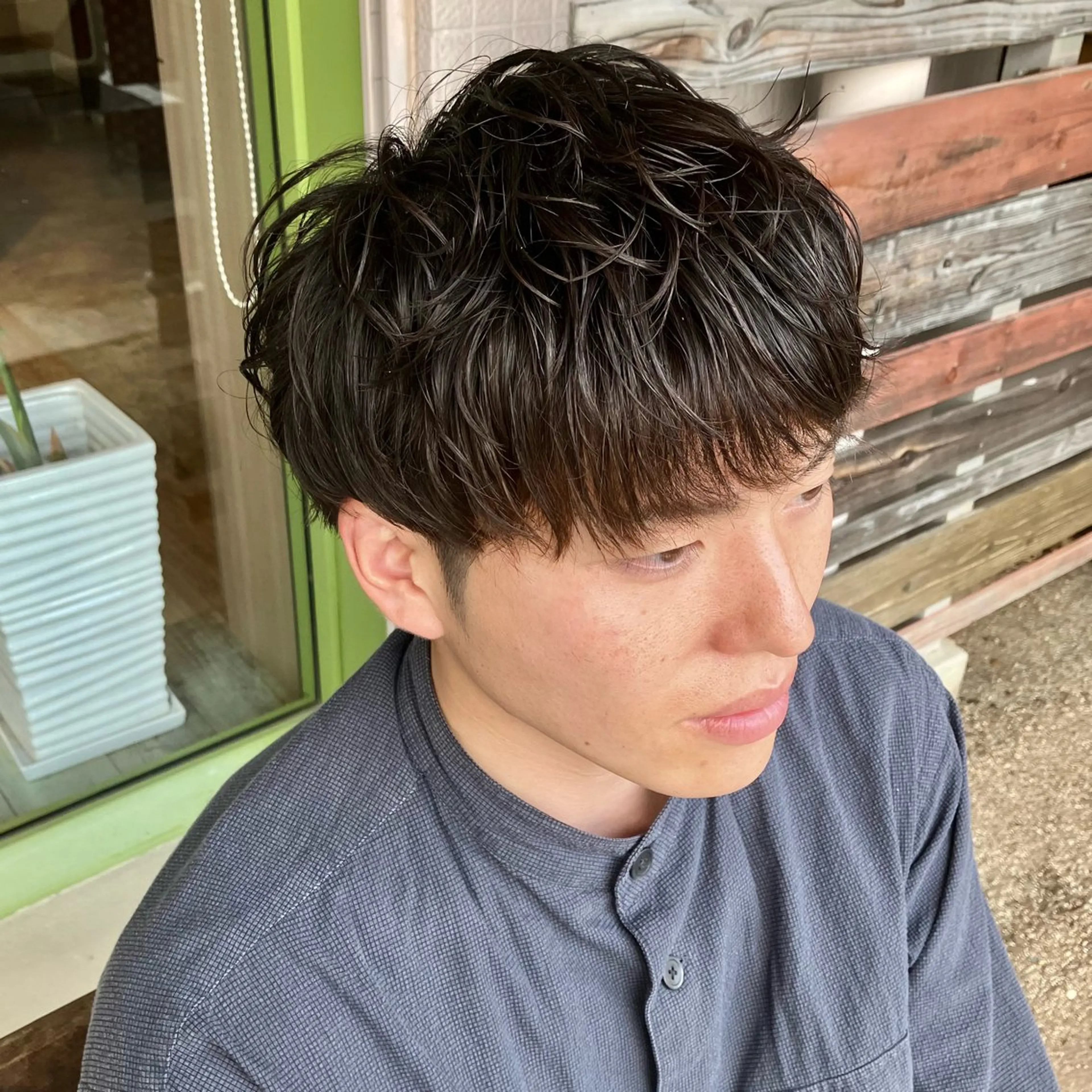 パーマ メンズ メンズパーマ カット パーマ hair make an nico(ヘアーメイクアンニコ)所属・森田 研司のヘアスタイル