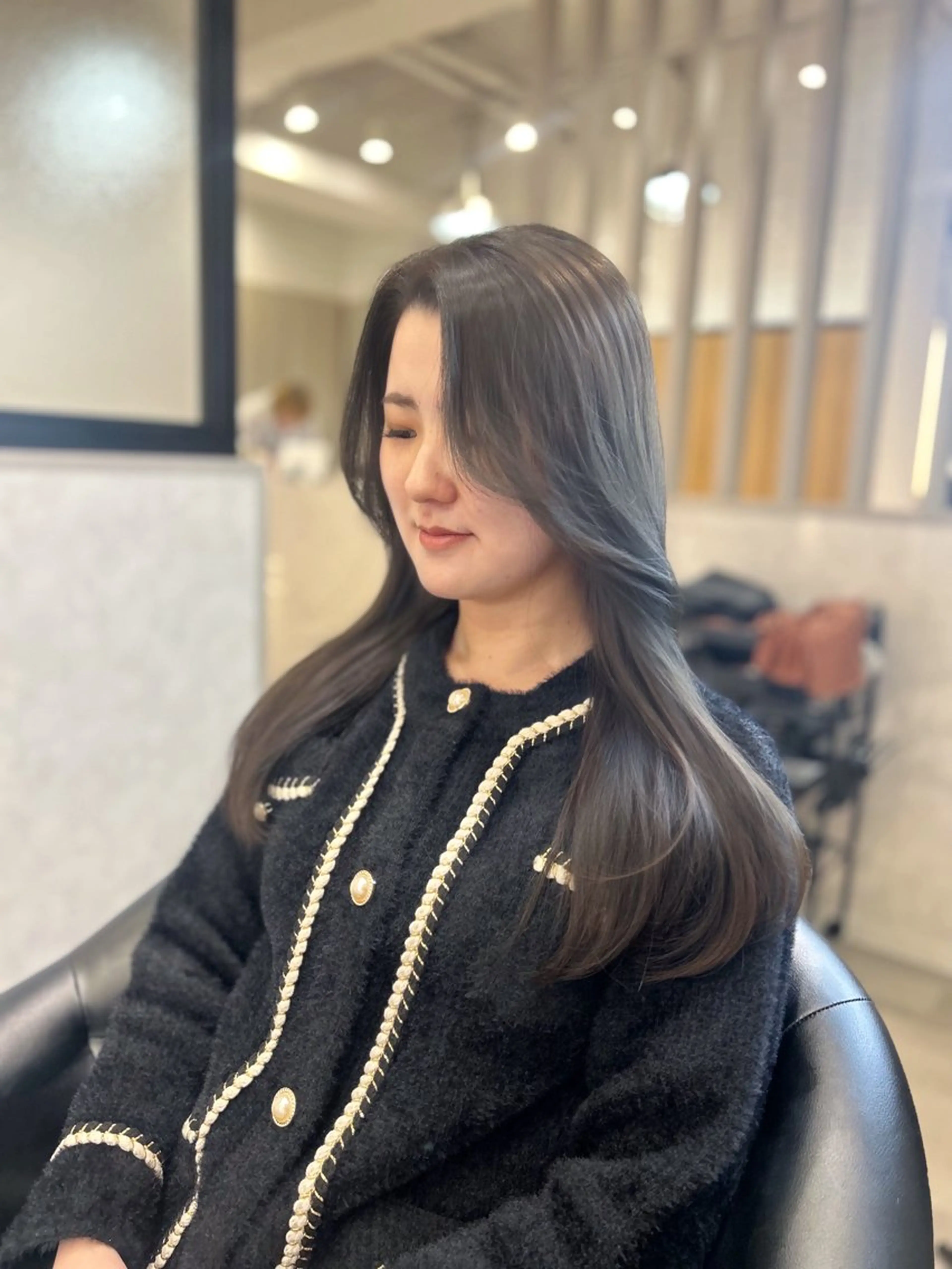 ロング カラー カット ヘアカラー トリートメント &chaLme   心斎橋所属・emi/髪質改善/ 韓国風/艶カラーのヘアスタイル