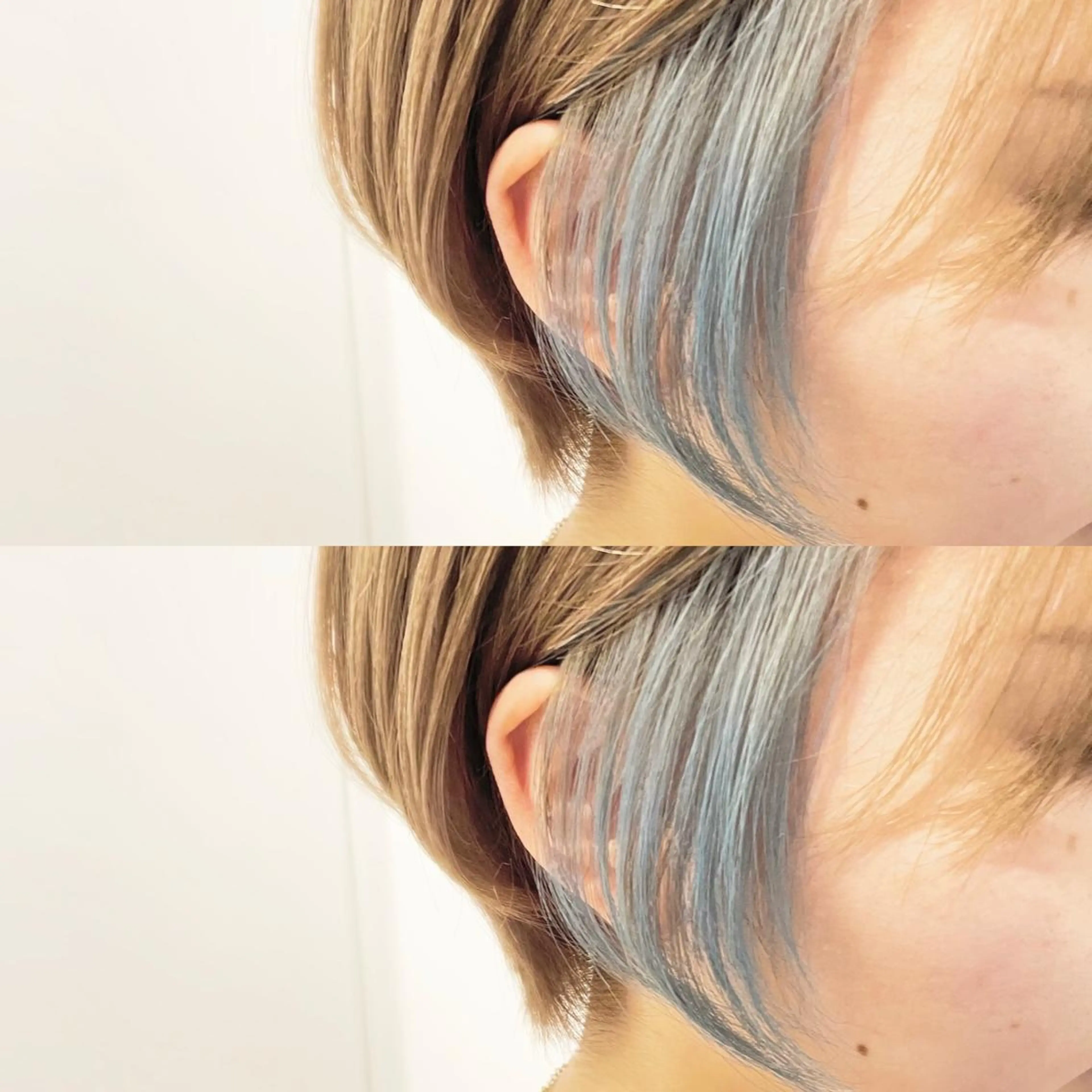 ショート カラー ブルーカラー イヤリングカラー インナーカラー 🦋韓国系指名No1 店長/圓山 祐也🦋のヘアスタイル