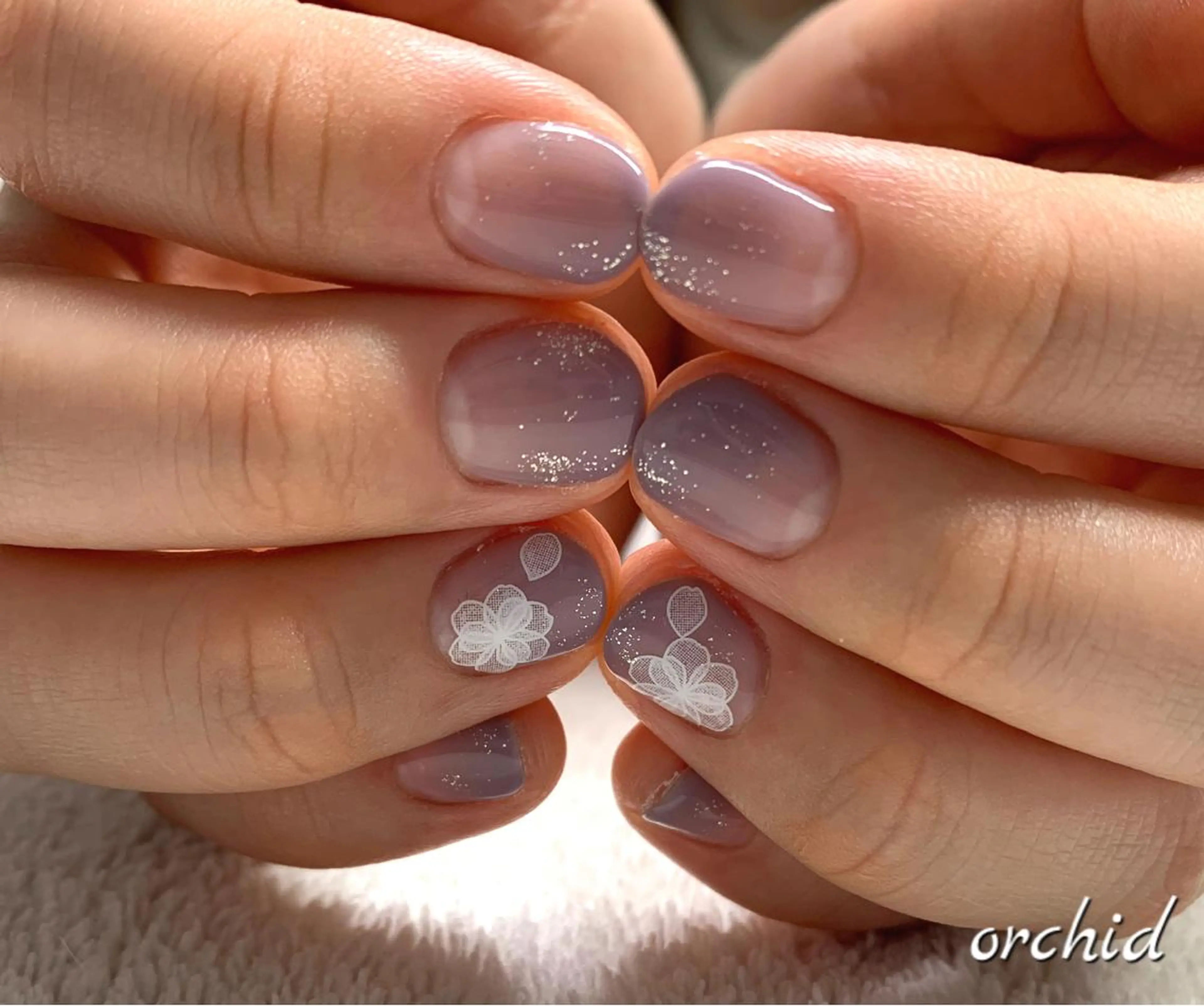 ネイル ハンドネイル orchid ♡オーキッドのネイルデザイン