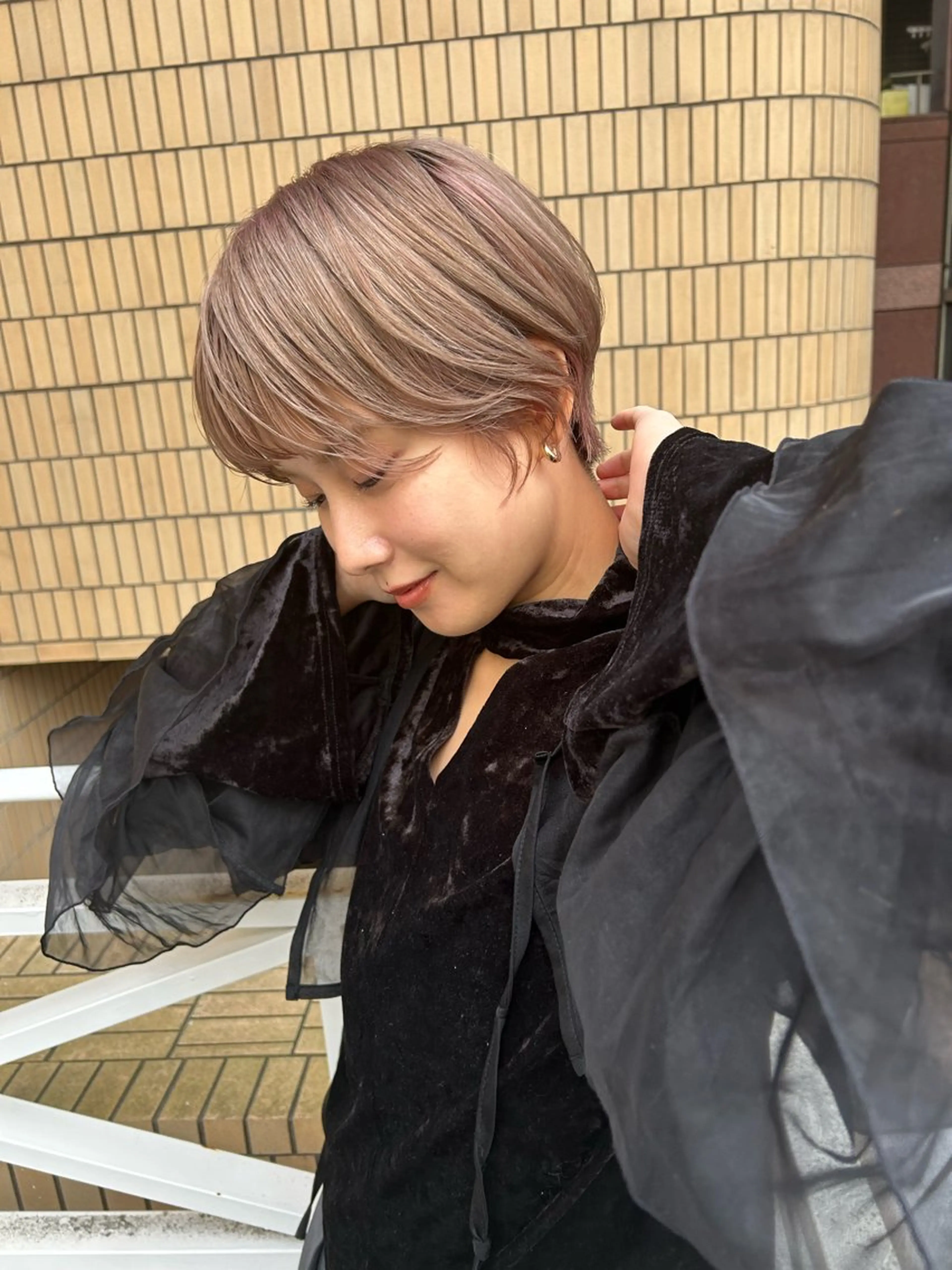 ショート カラー カット ヘアカラー トリートメント ショート/ボブ/ 心斎橋/宮脇美奈のヘアスタイル