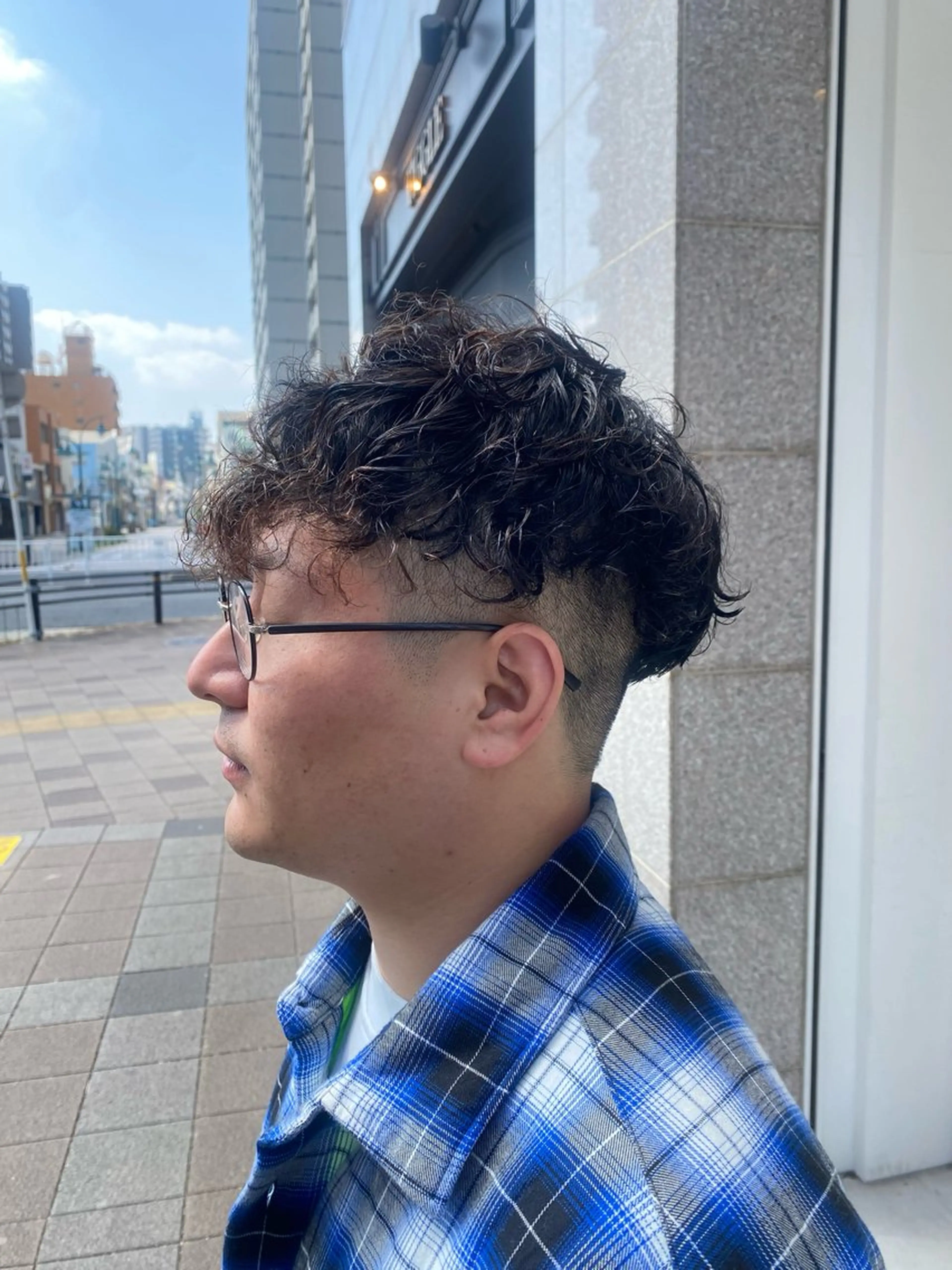 ショート カット パーマ メンズパーマ/ダウン パーマ/十文字玲音のヘアスタイル