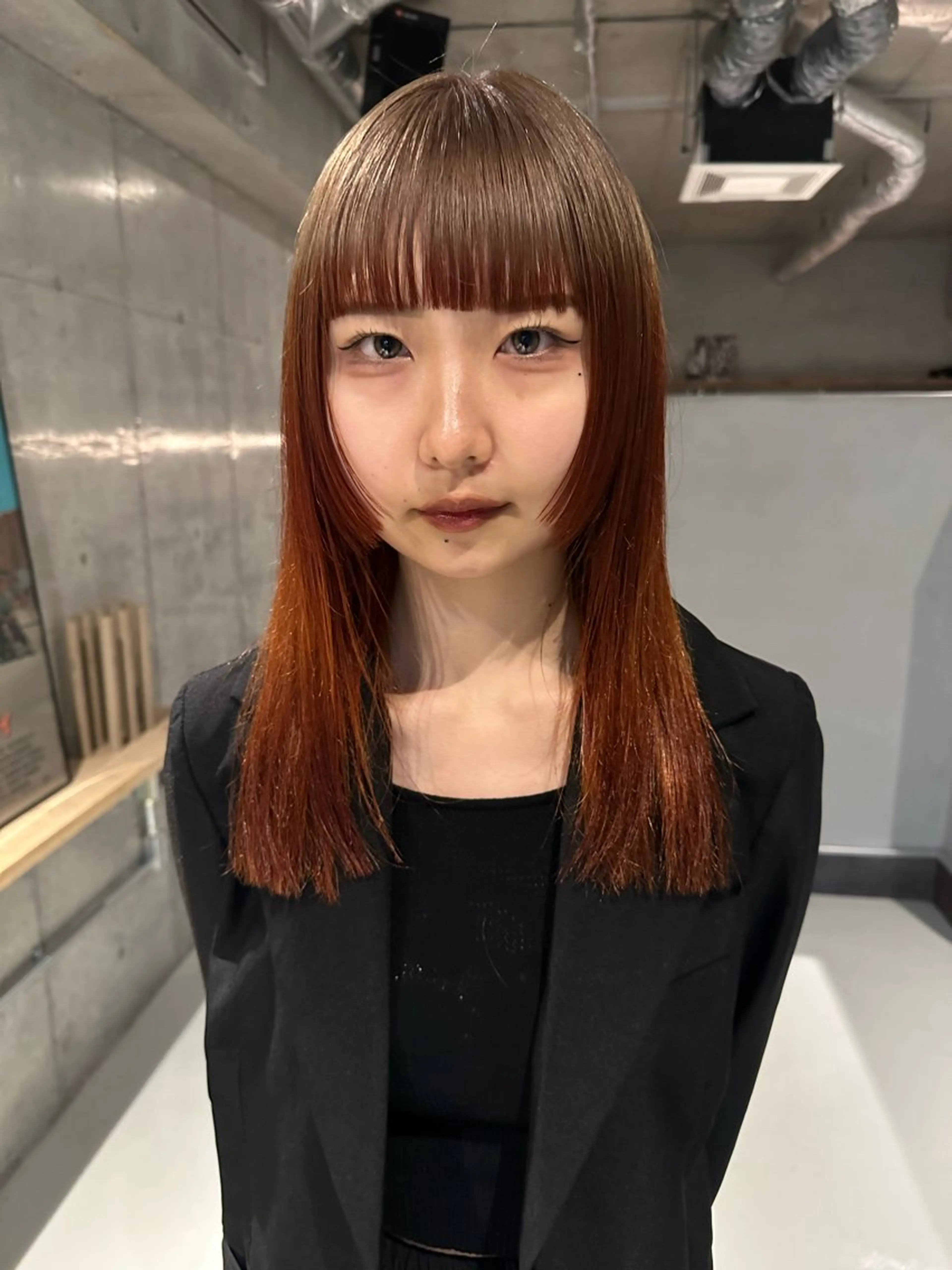 ミディアム カラー 斎藤祐樹 /レイヤー/パーマのヘアスタイル