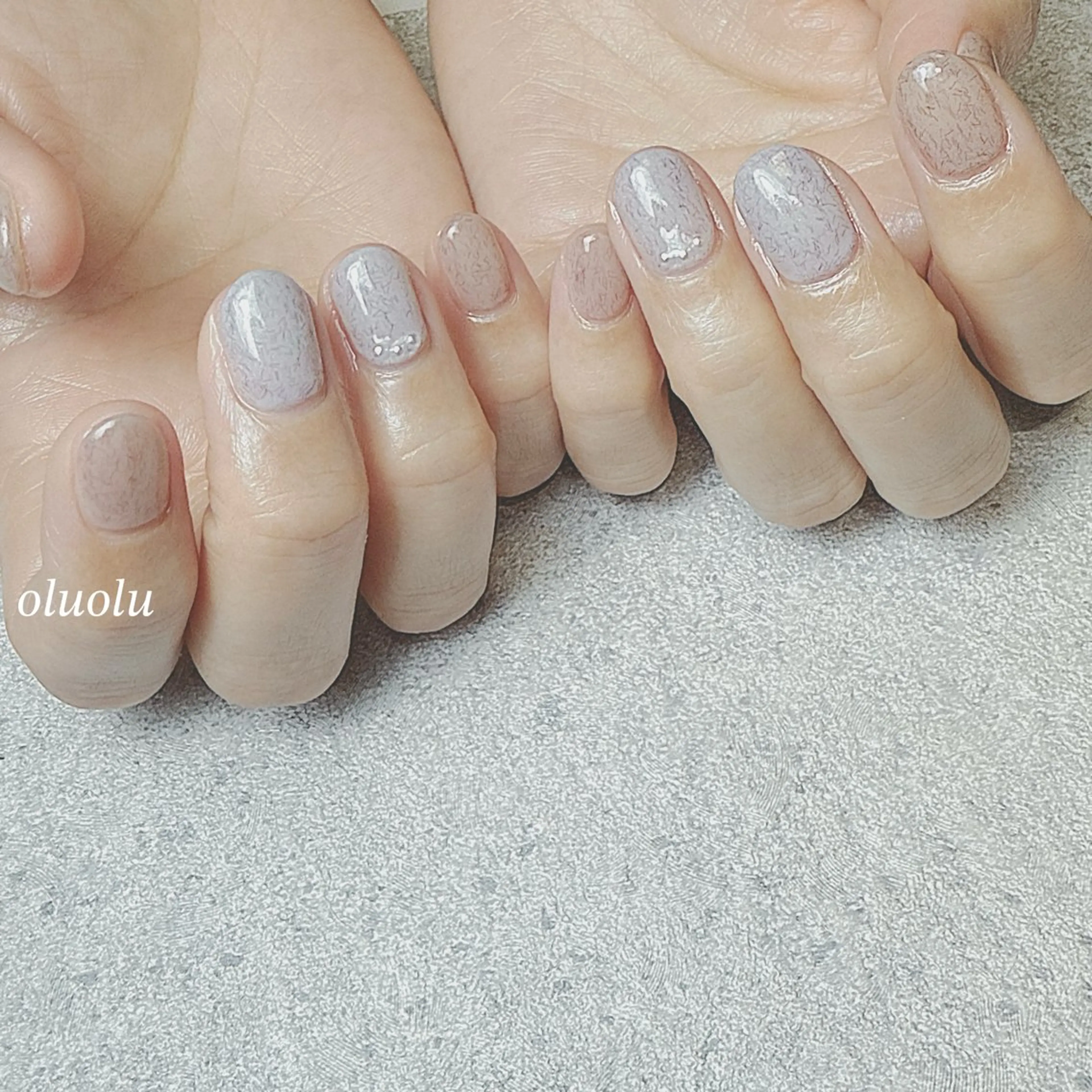 ネイル アートネイル フットネイル ワンカラーネイル 冬ネイル ハンドネイル 大村 紬華のネイルデザイン