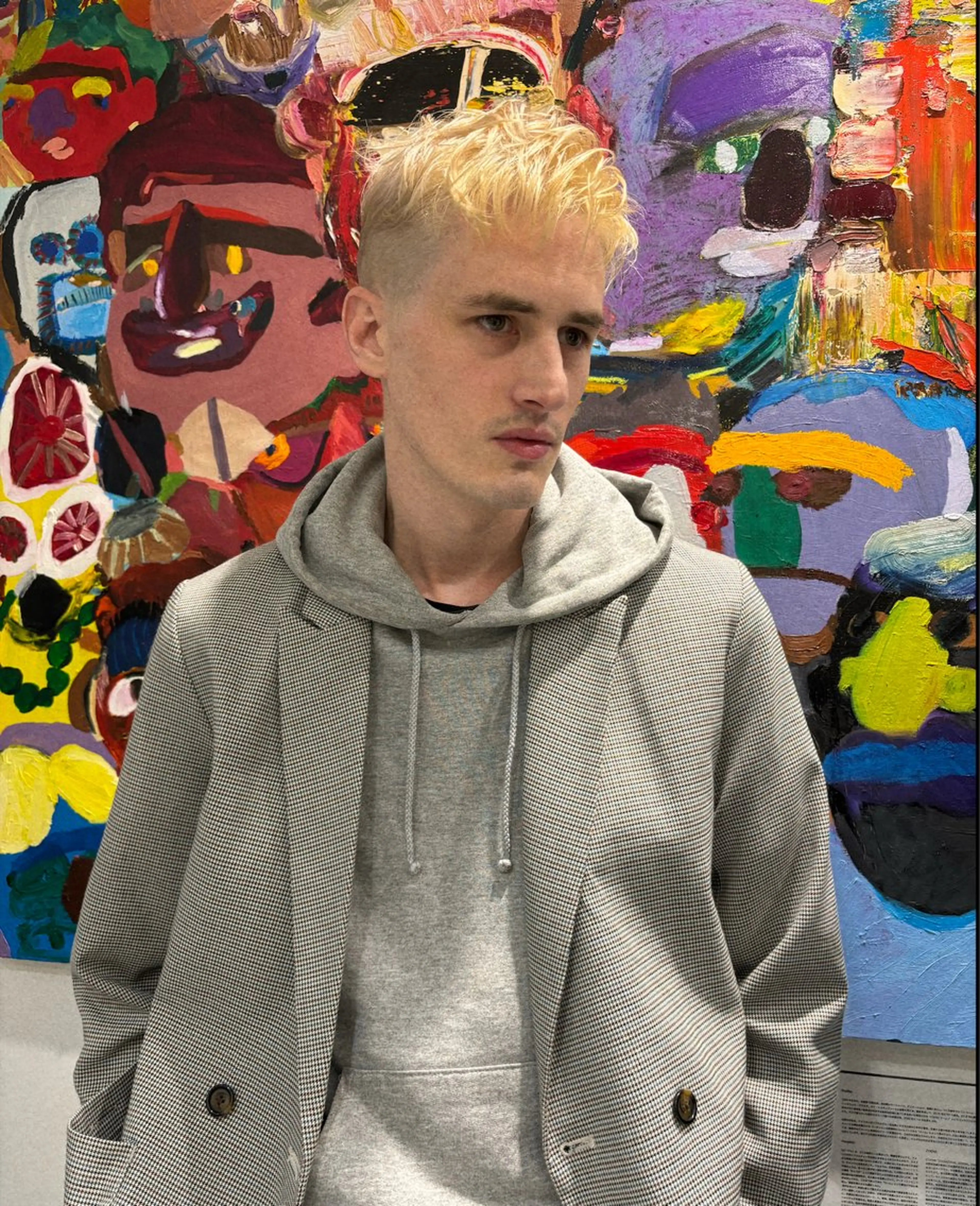 ショート カラー メンズ ブロンド ヘアカラー SALOWIN 神宮前５丁目店所属・メンズ/特殊ヘア パーマ🕷️小夏貴也のヘアスタイル