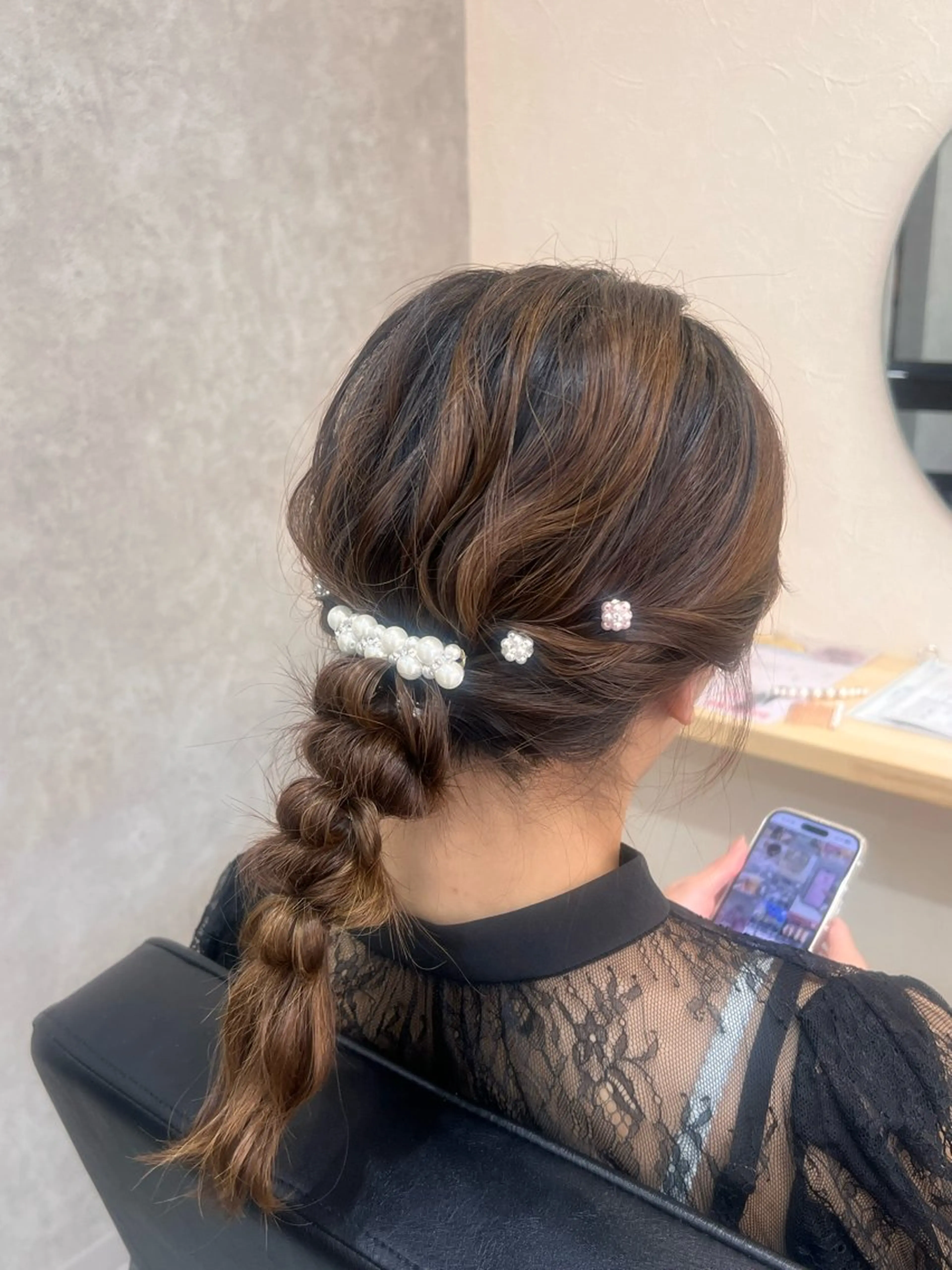 ヘアアレンジ 🫧ケアブリーチ🫧 ✨艶カラーのヘアスタイル