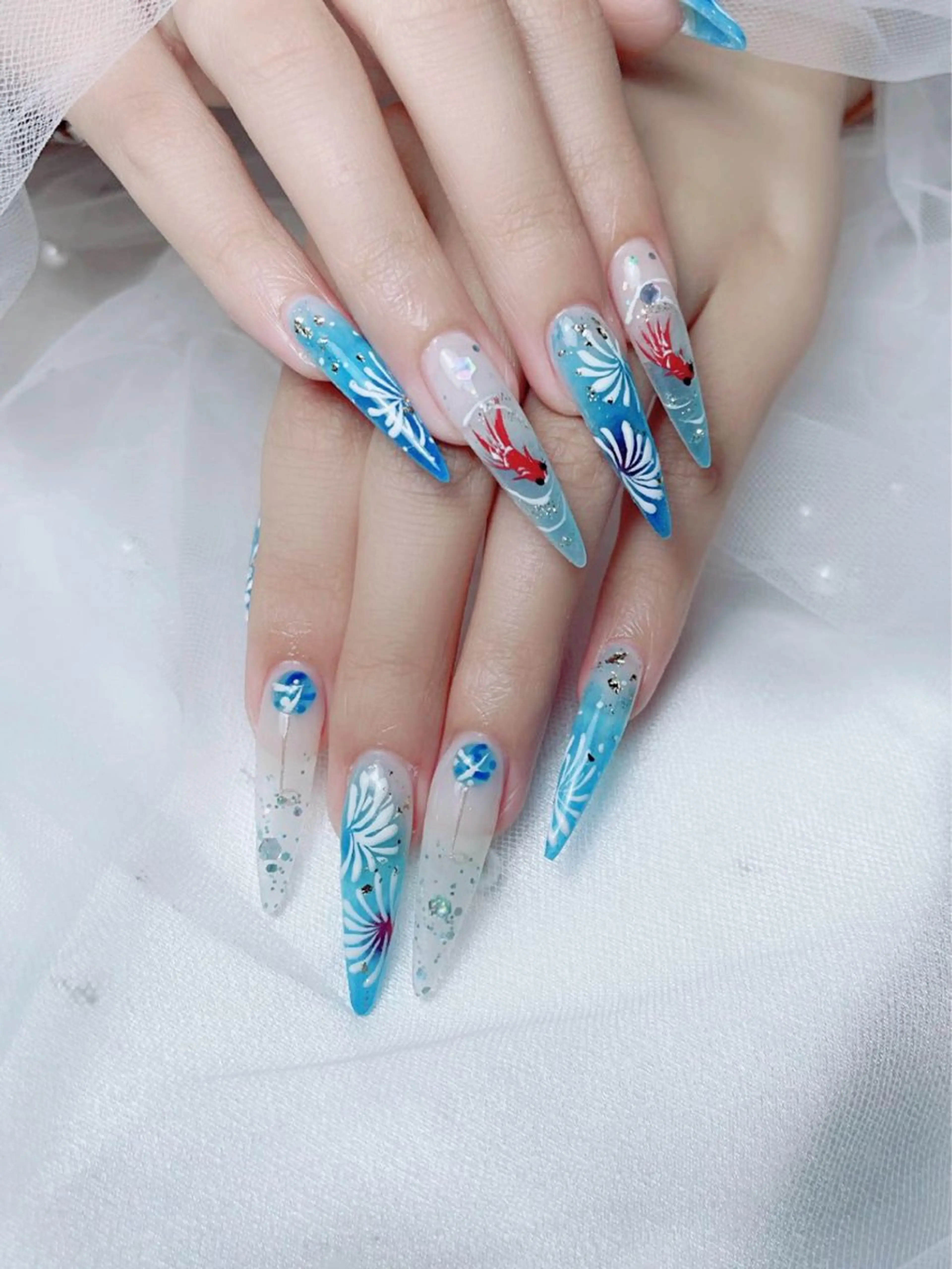 ネイル フレンチネイル ジェルネイル ハート 韓国ネイル マグネットネイル ハンドネイル ネイルサロン lotusのネイルデザイン