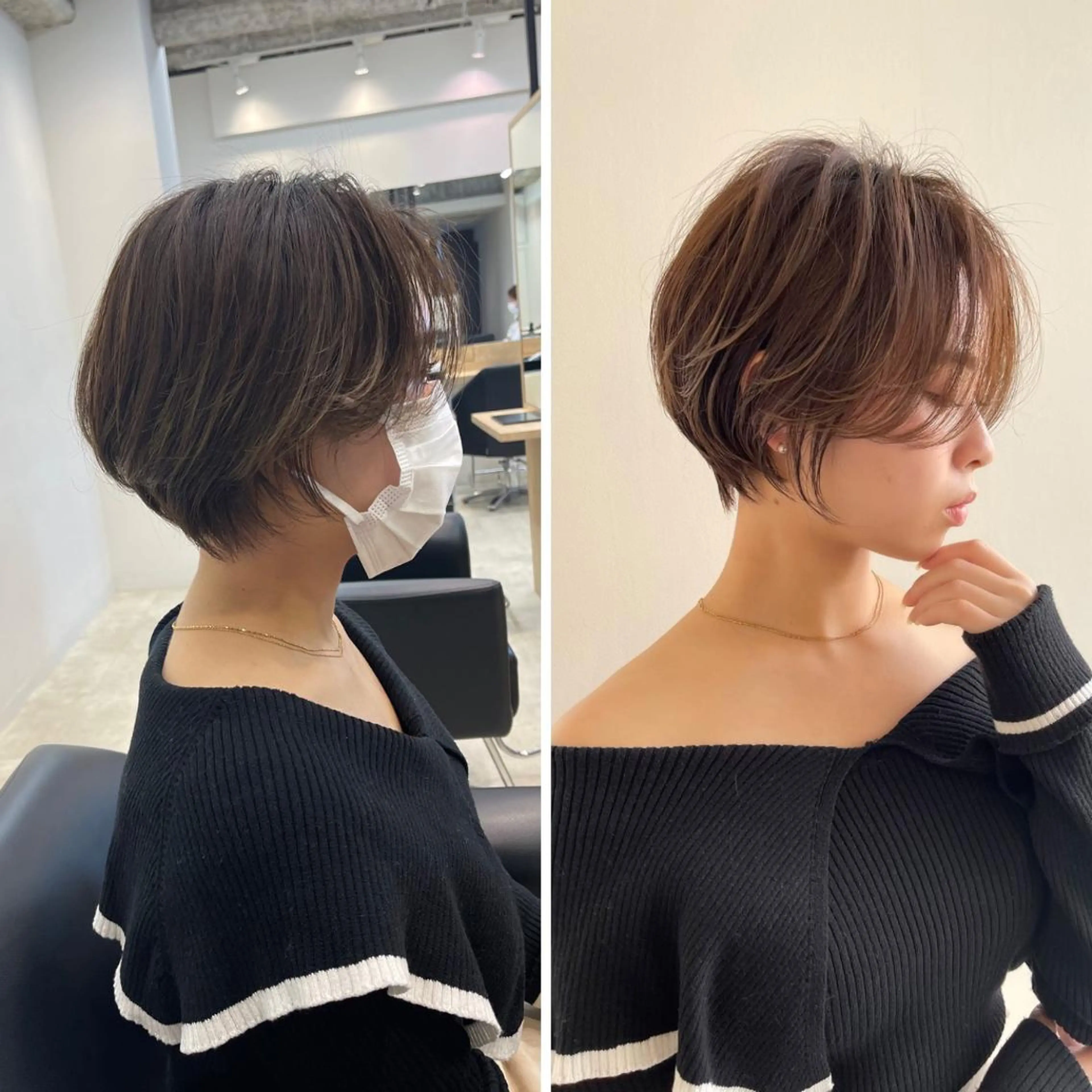 ショート 丸みショート イエローカラー 韓国風ヘア ショートヘア カット ヘアカラー トリートメント ショート・ボブ特化 mahoのその他イメージ