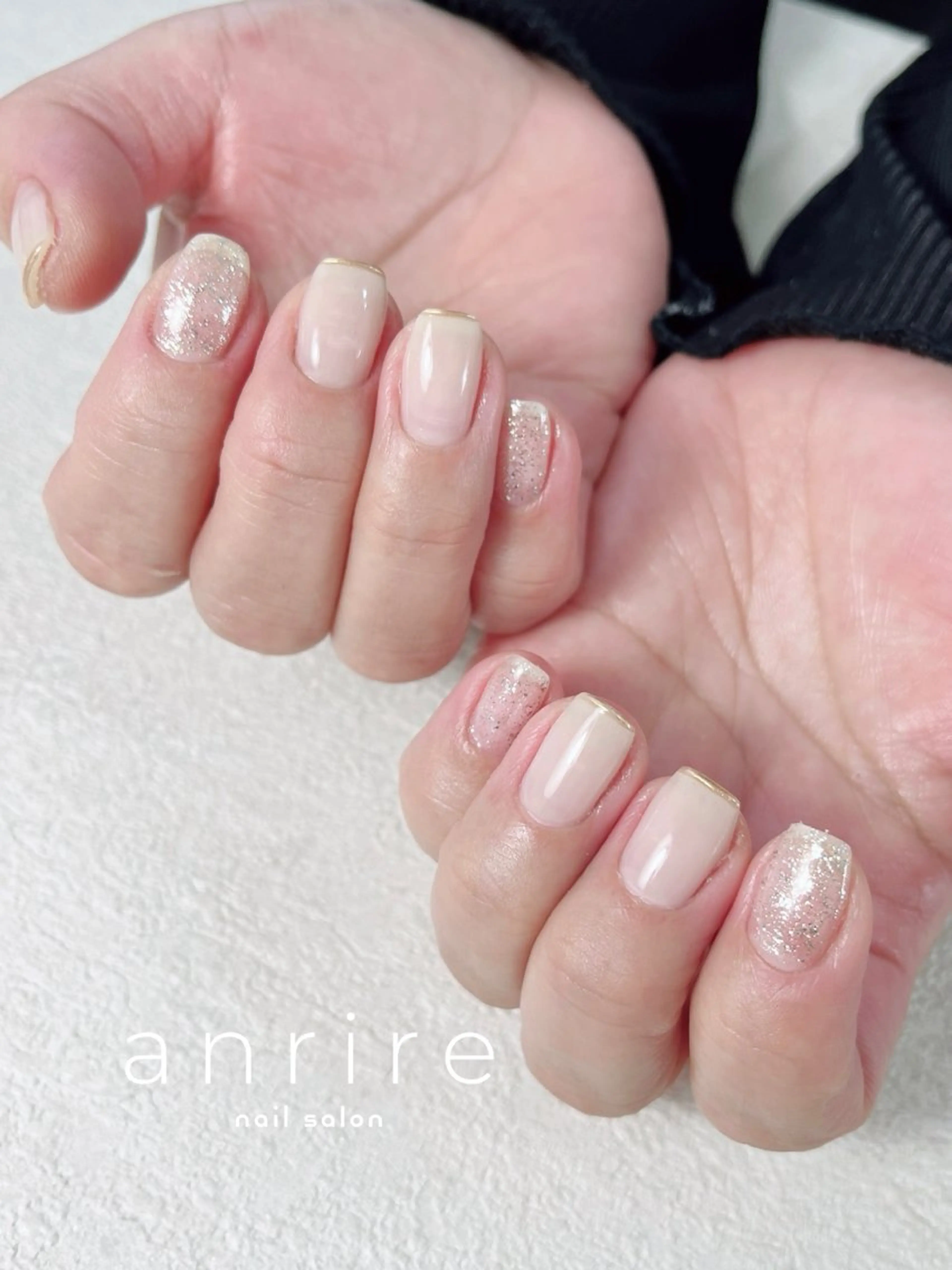 ネイル ジェルネイル ラメ(グリッター) ミラーネイル オフィスネイル パラジェル ハンドネイル nail salon anrire〜アンリール〜所属・nailsalon anrireのネイルデザイン