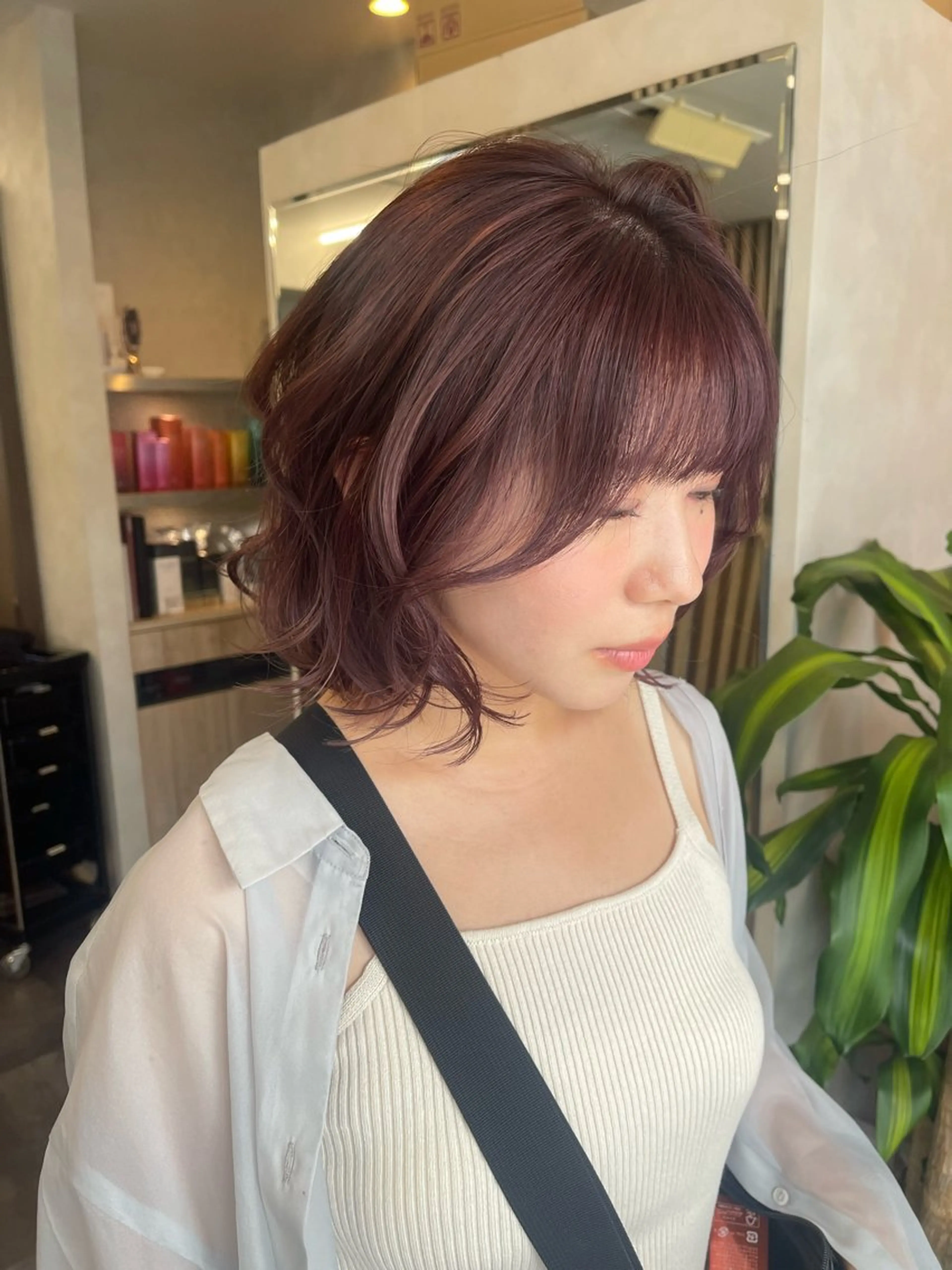 カラー ヘアカラー 博多ブリーチ× 透明感/縮毛矯正のヘアスタイル