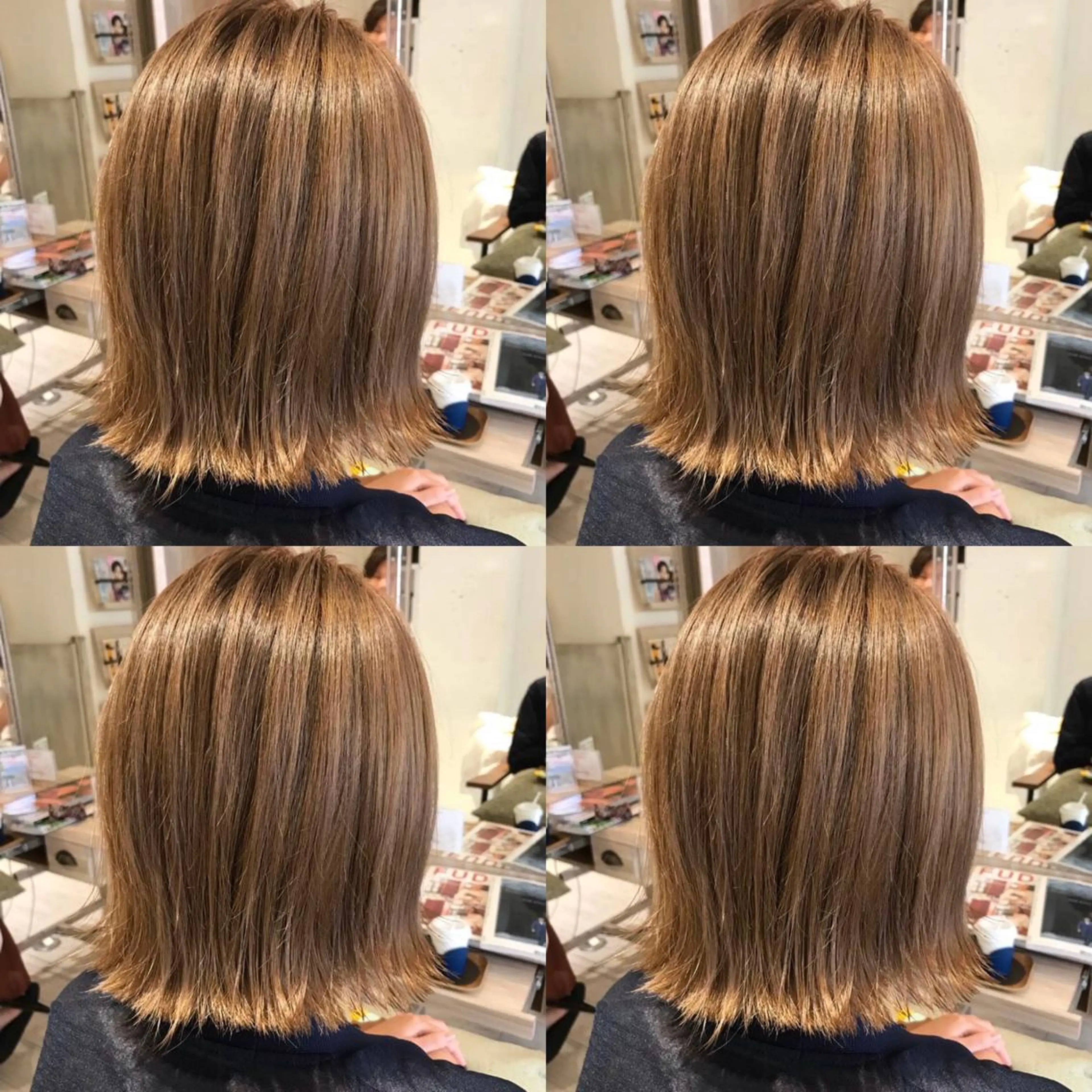 ショート ヘアカラー ミルクティーベージュ 山本勝志のヘアスタイル