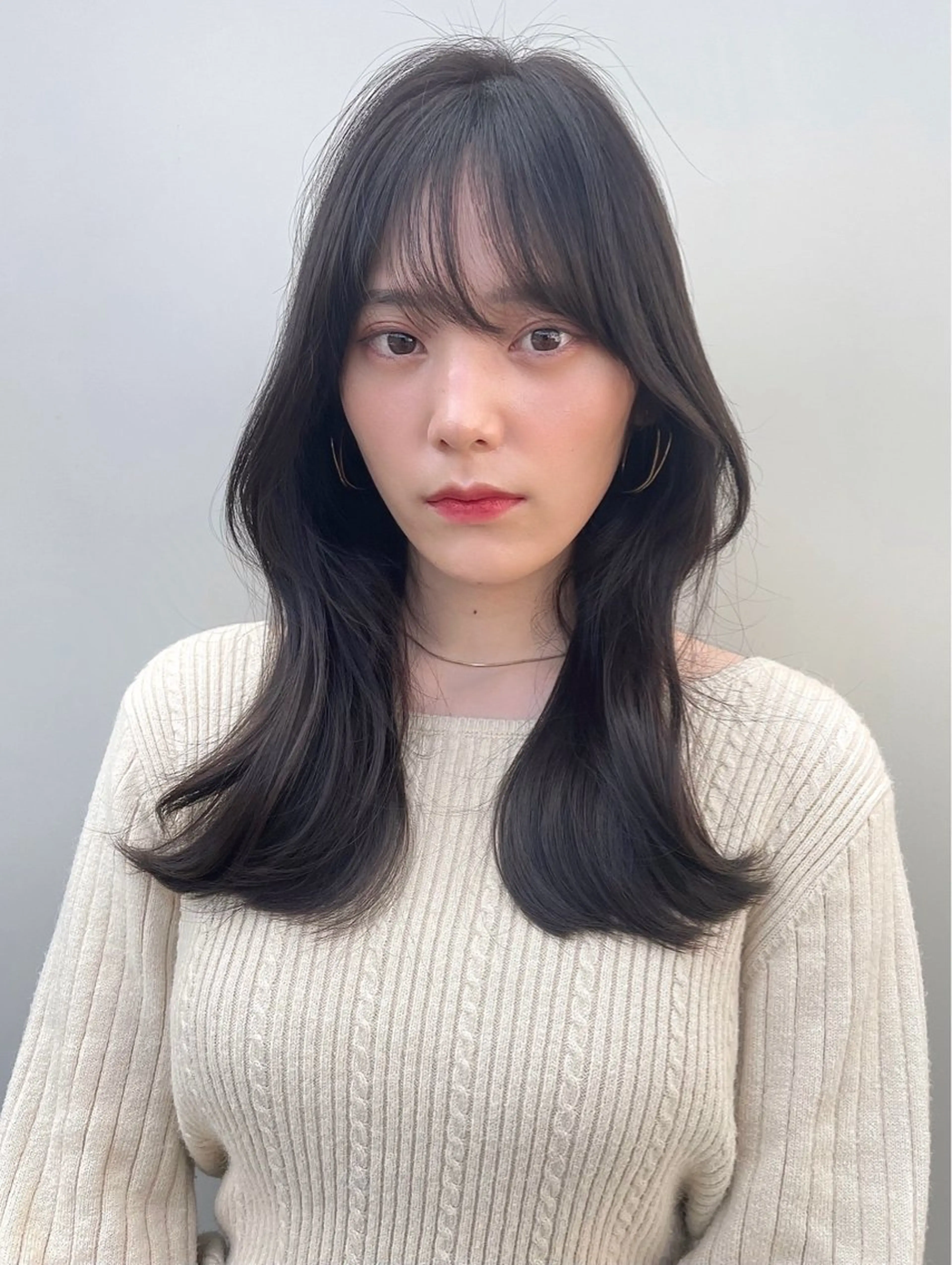 ロング カラー くびれヘア カット ヘアカラー トリートメント 【韓国ヘア×透明感 カラー】笹谷 莉未のヘアスタイル