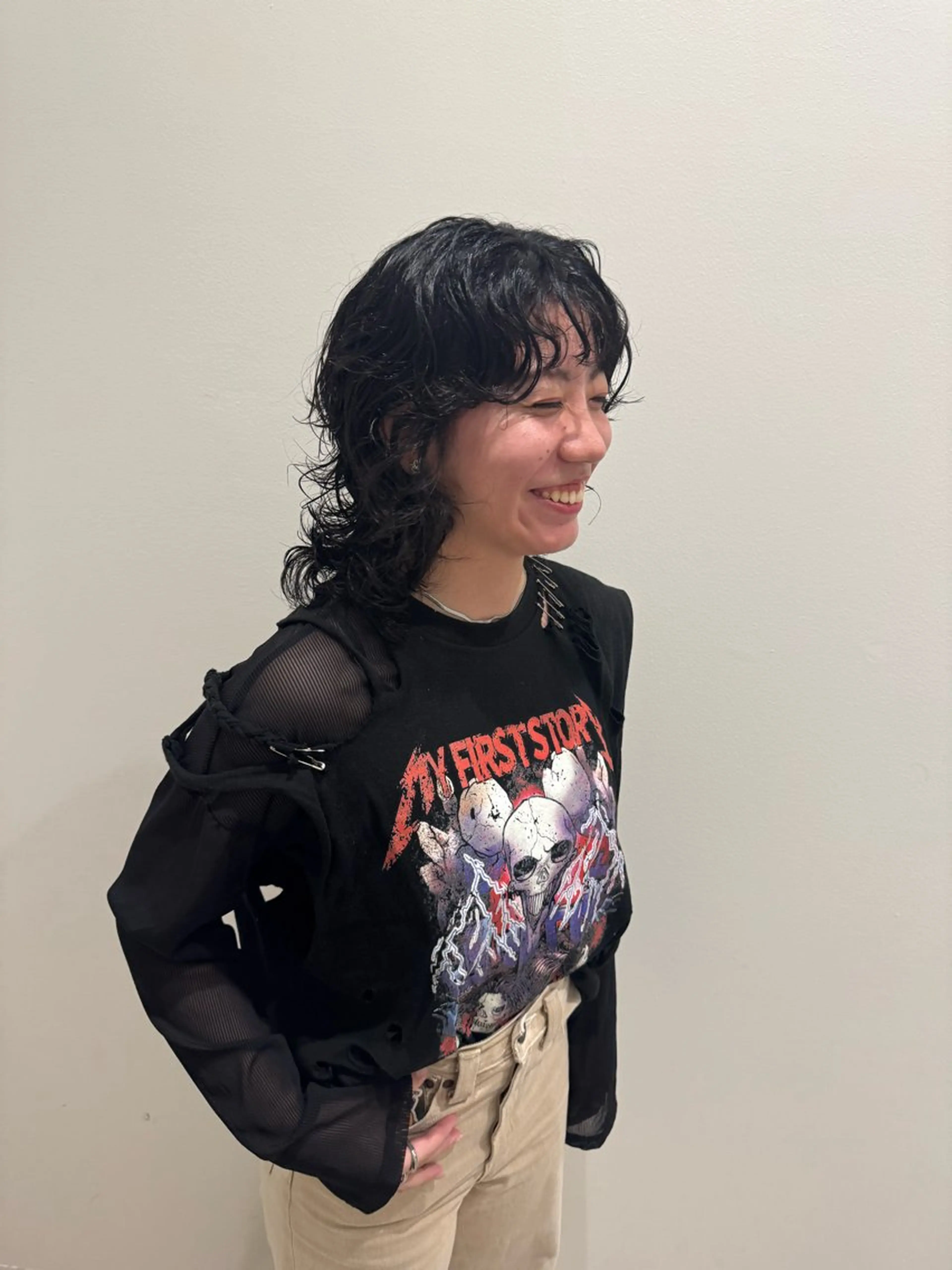 ミディアム カラー パーマ カット ヘアカラー パーマ トリートメント 心斎橋 美髪職人　近江のヘアスタイル