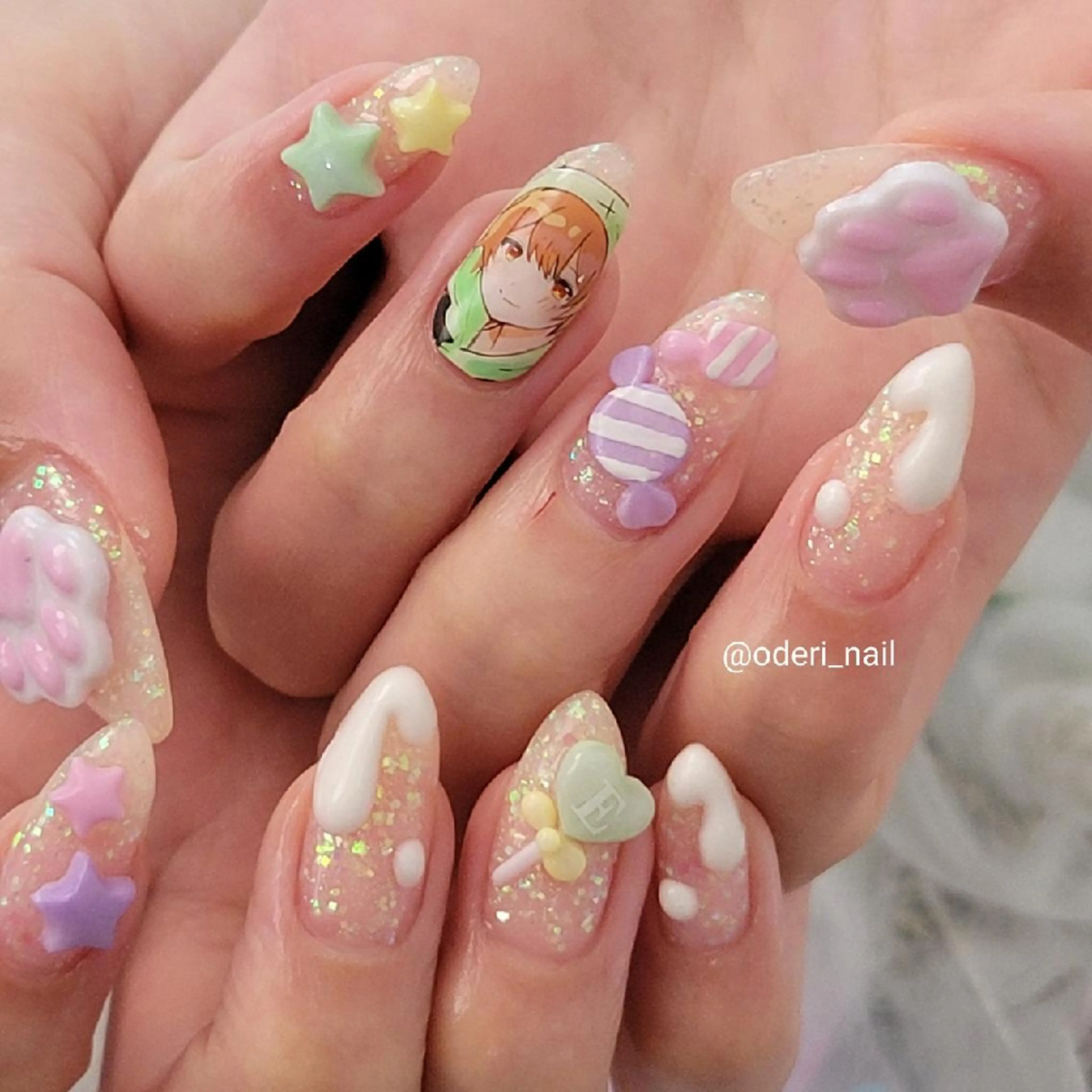 ネイル アートネイル ジェルネイル おで@ oderi_nailのネイルデザイン