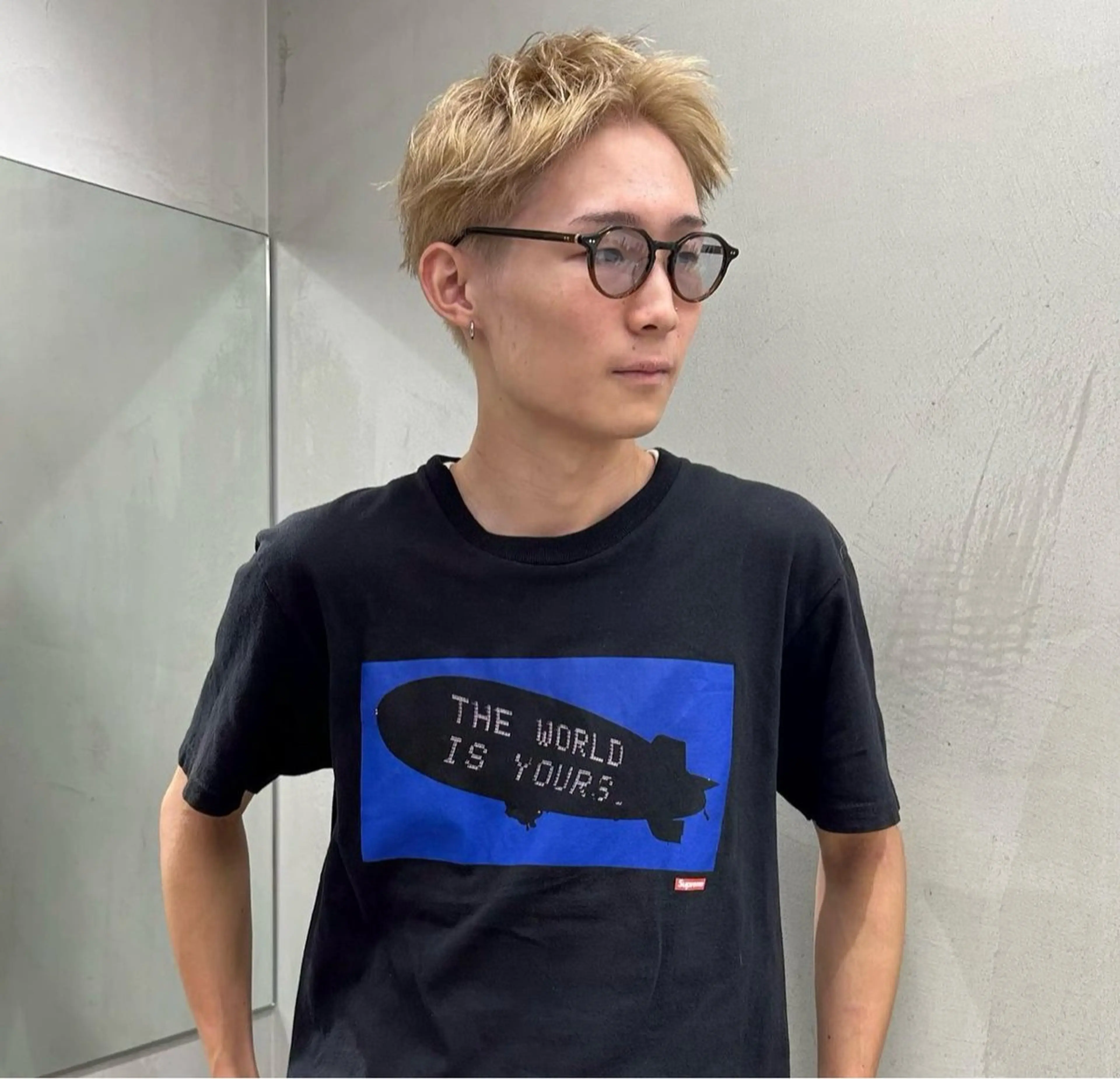 ショート カラー パーマ メンズ キッズ メンズハイトーン ハイトーンカラー ヘアカラー トリートメント 栄💗メンズパーマ｜ ハイトーン｜haruのヘアスタイル