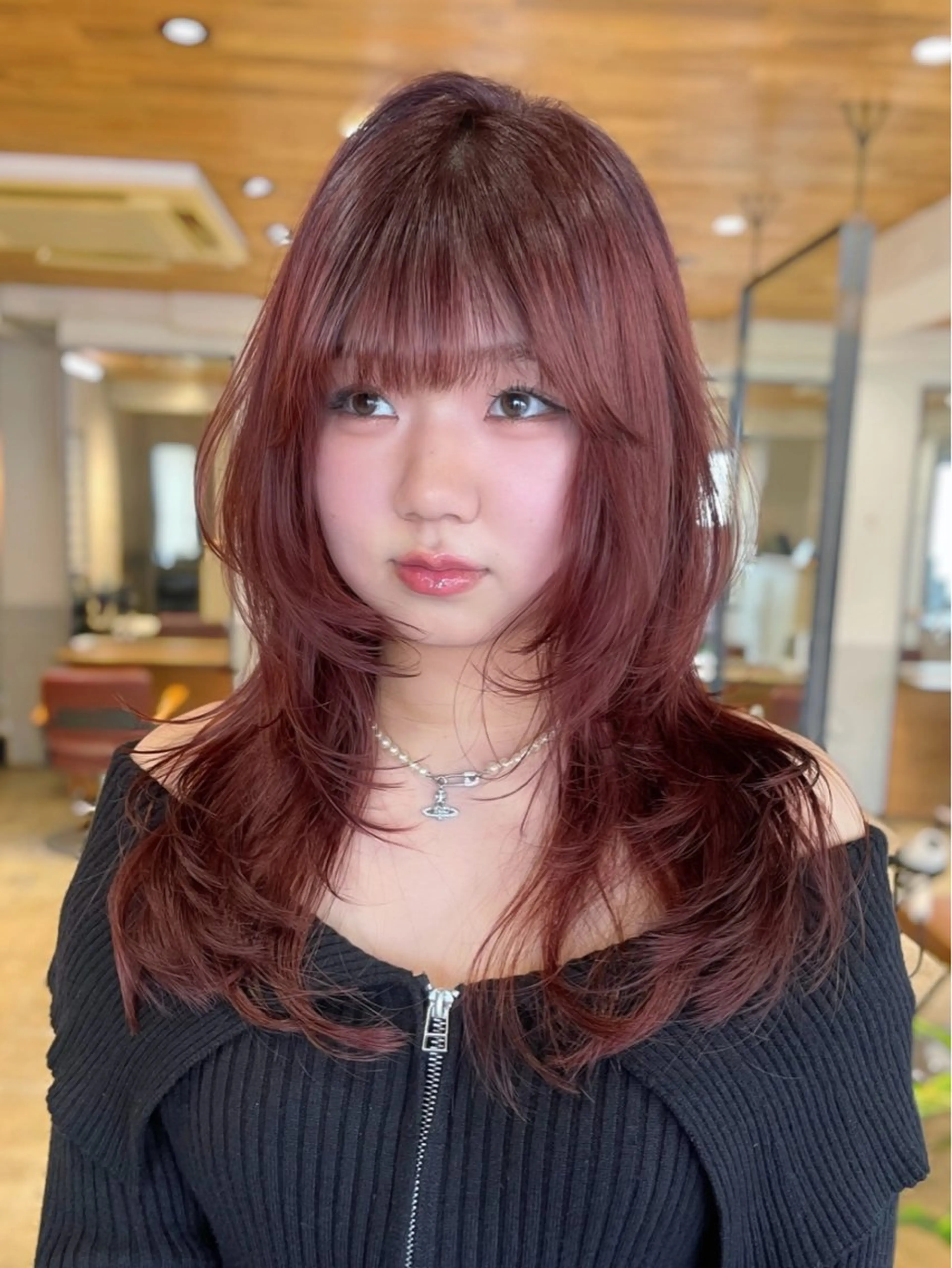 💠モニター価格🪽カット＋透明感カラー+サラツヤトリートメント🪽※お顔撮影OK、胸上​〜​胸下ロングの方のみの写真