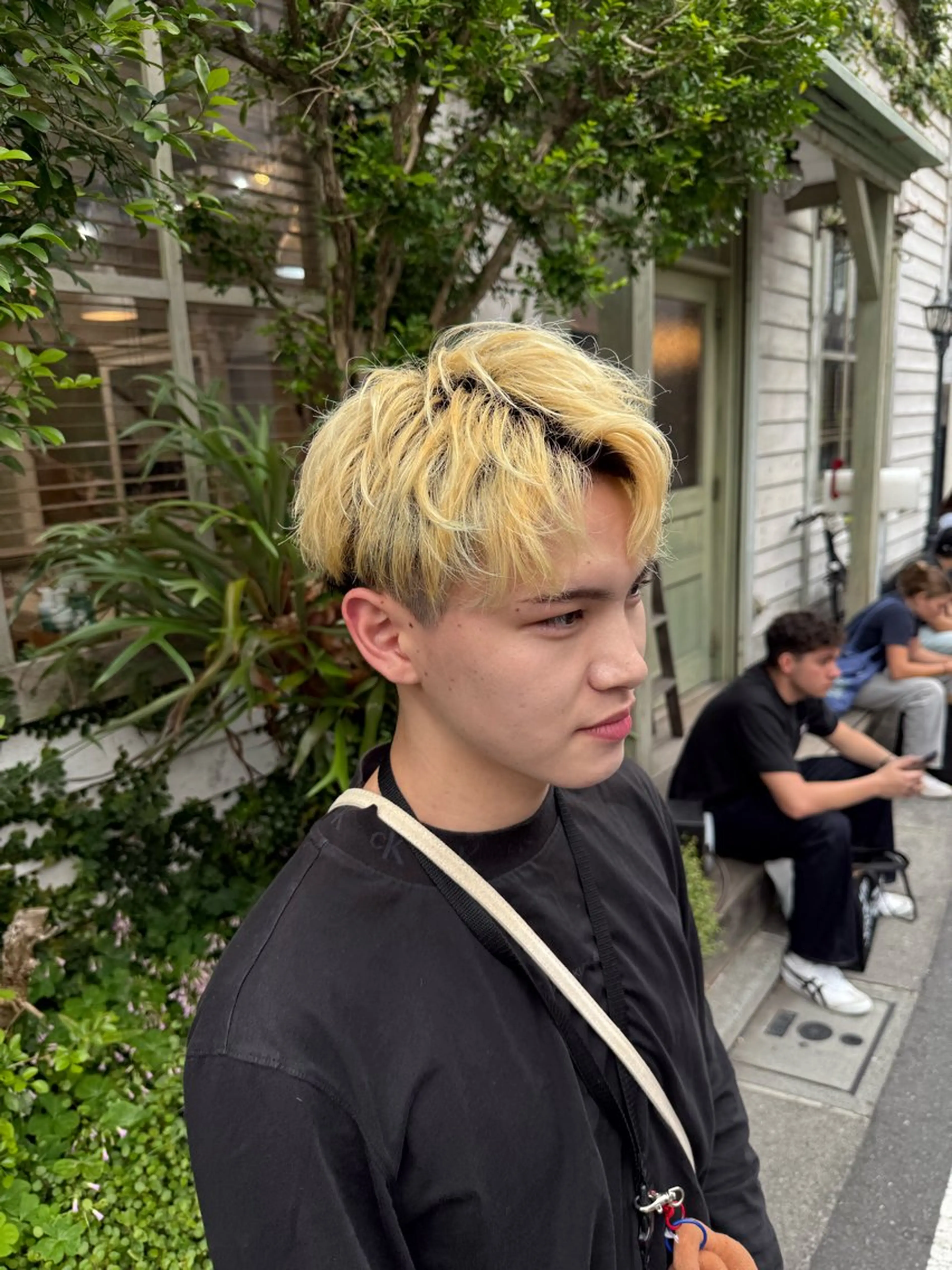 メンズ センターパート 川口開世 cutのヘアスタイル