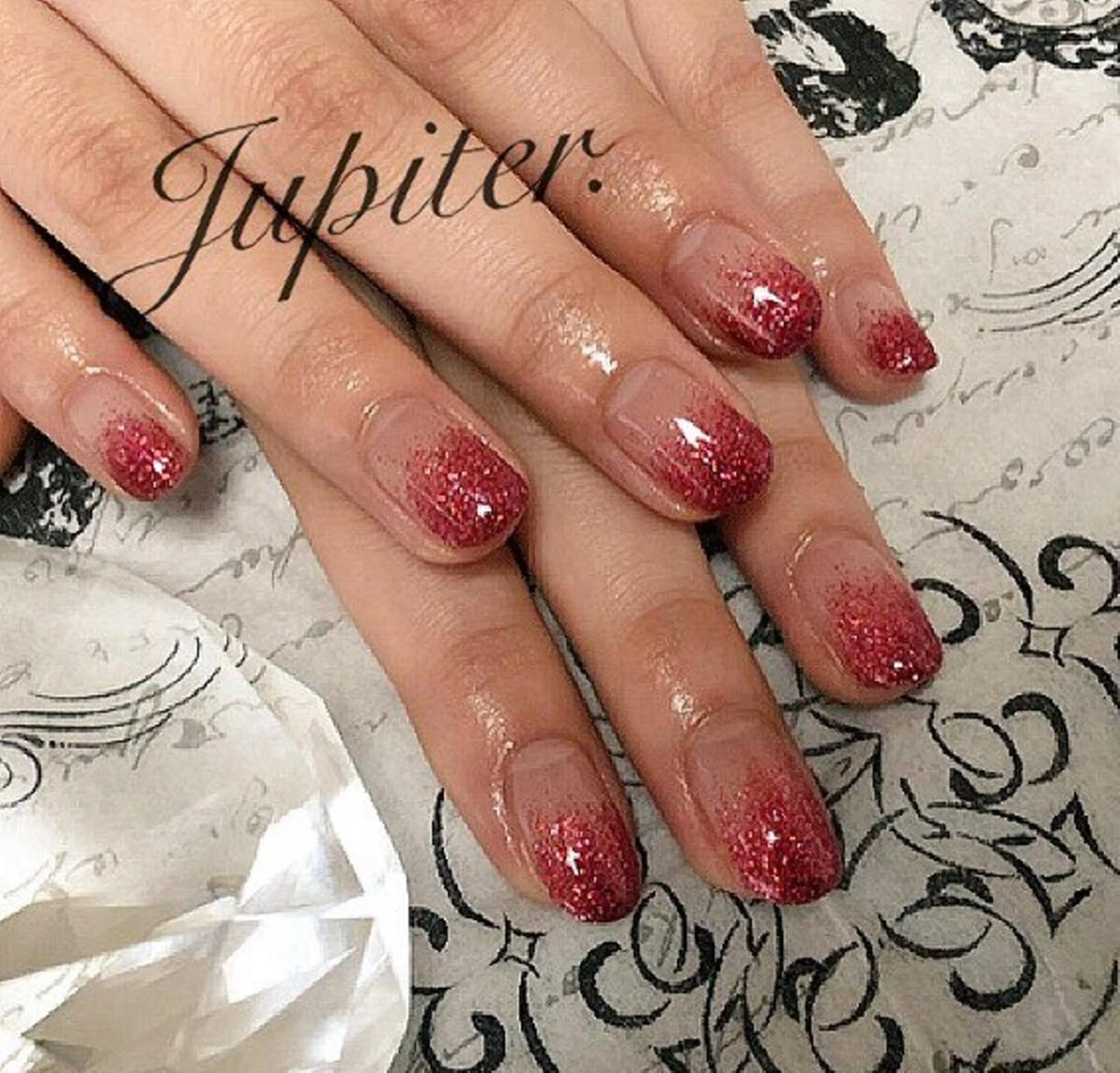 ネイル グラデーション ラメ(グリッター) ラメグラデーション ハンドネイル PrivateSalon Jupiter所属・Jupiter .のネイルデザイン