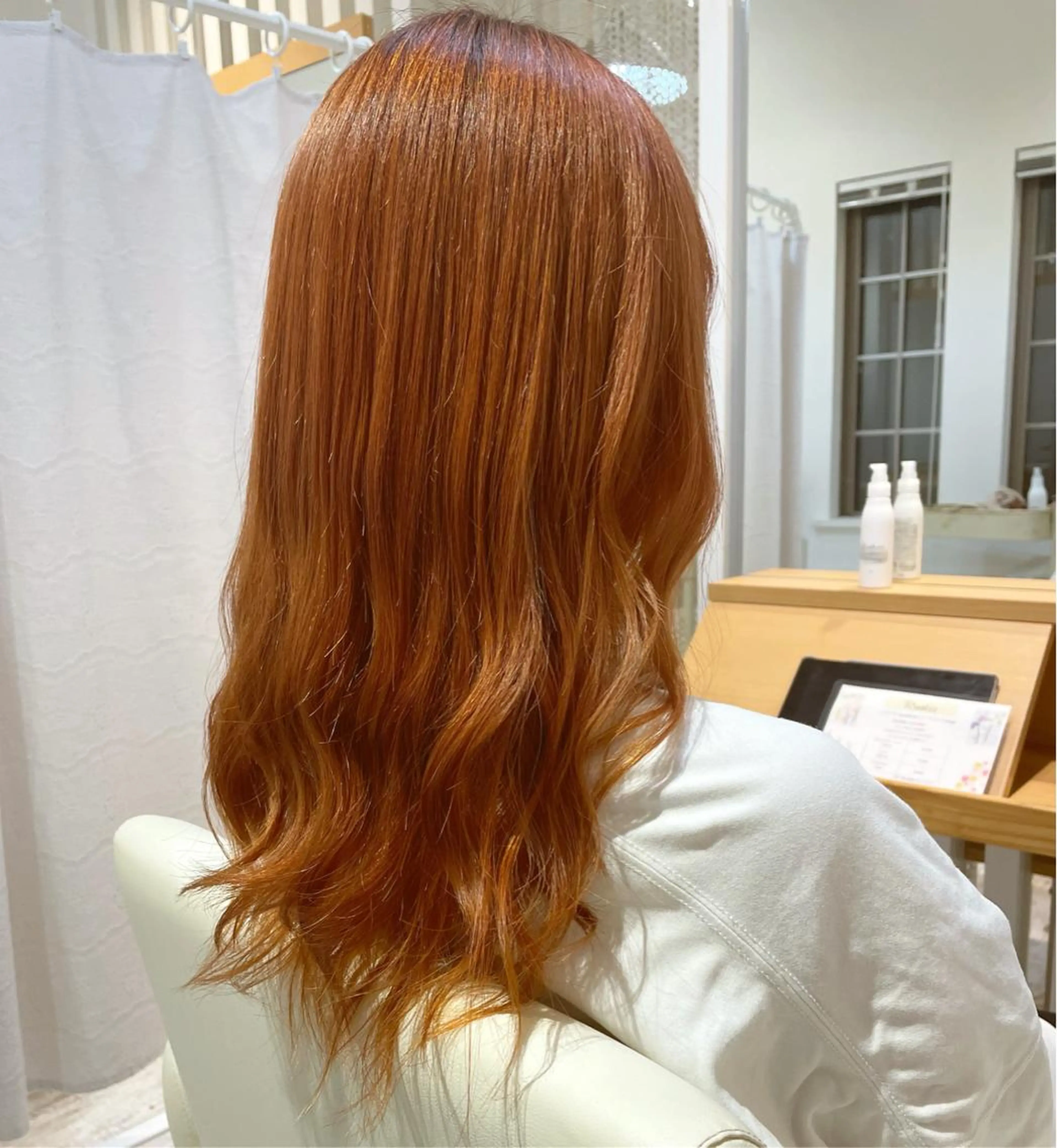 ロング カラー ヘアアレンジ オレンジ カット ヘアカラー トリートメント 北九州美容室 🕊️わかな✂︎のヘアスタイル