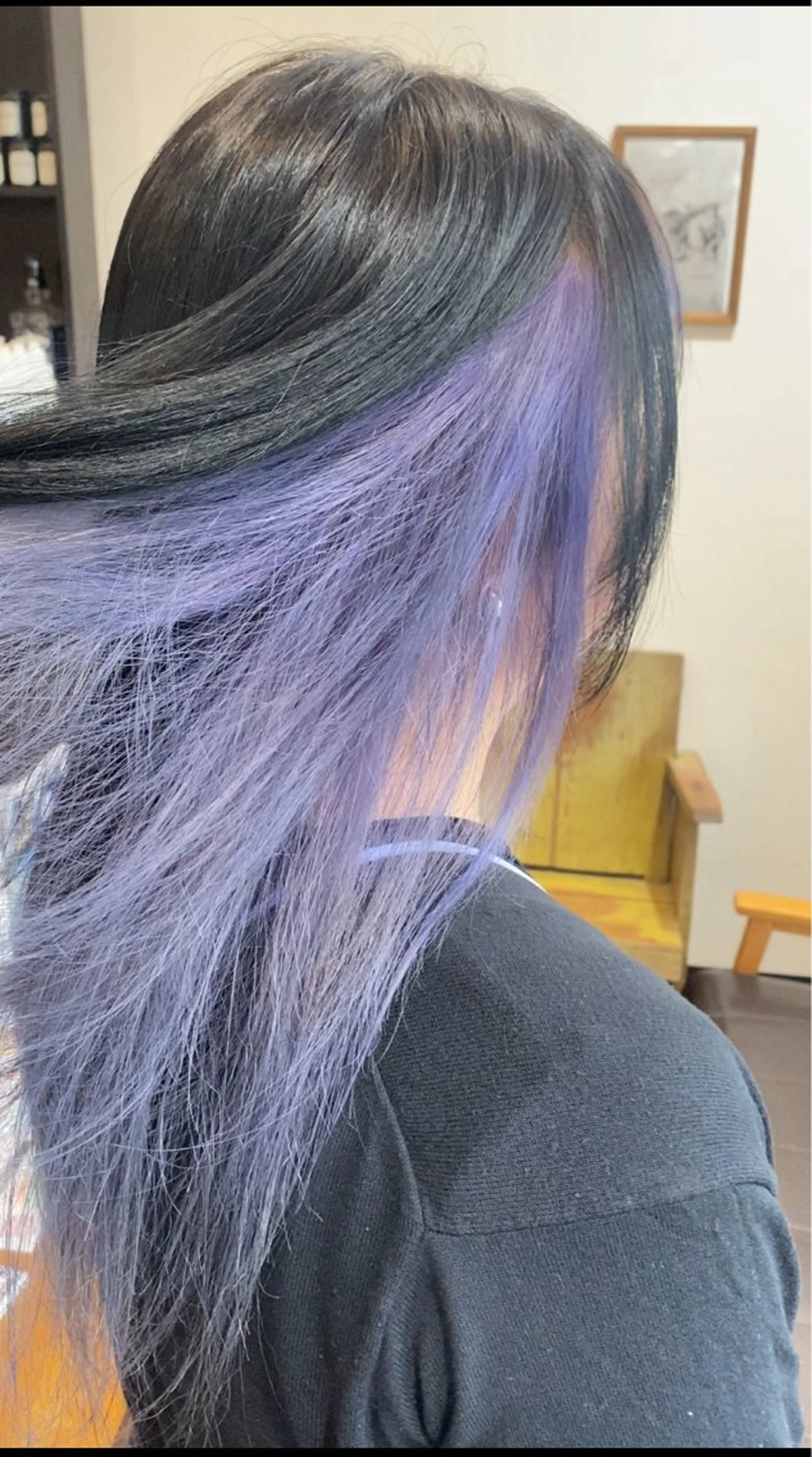 セミロング カラー インナーカラー パープルカラー ヘアカラー 🦋透明感カラー🦋 CHIHARUのヘアスタイル