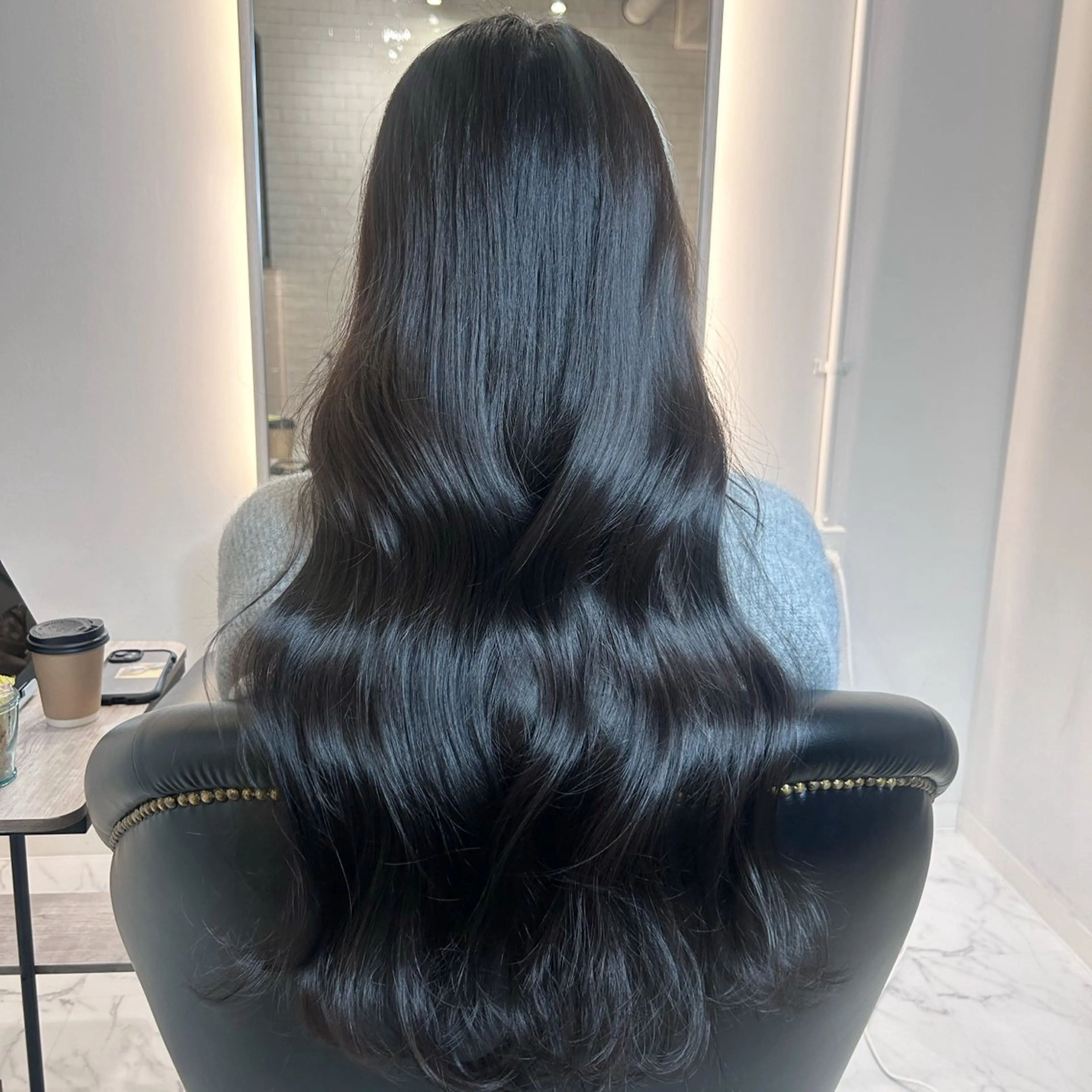 ロング カラー カット ヘアカラー トリートメント &chaLme   心斎橋所属・emi/髪質改善/ 韓国風/艶カラーのヘアスタイル