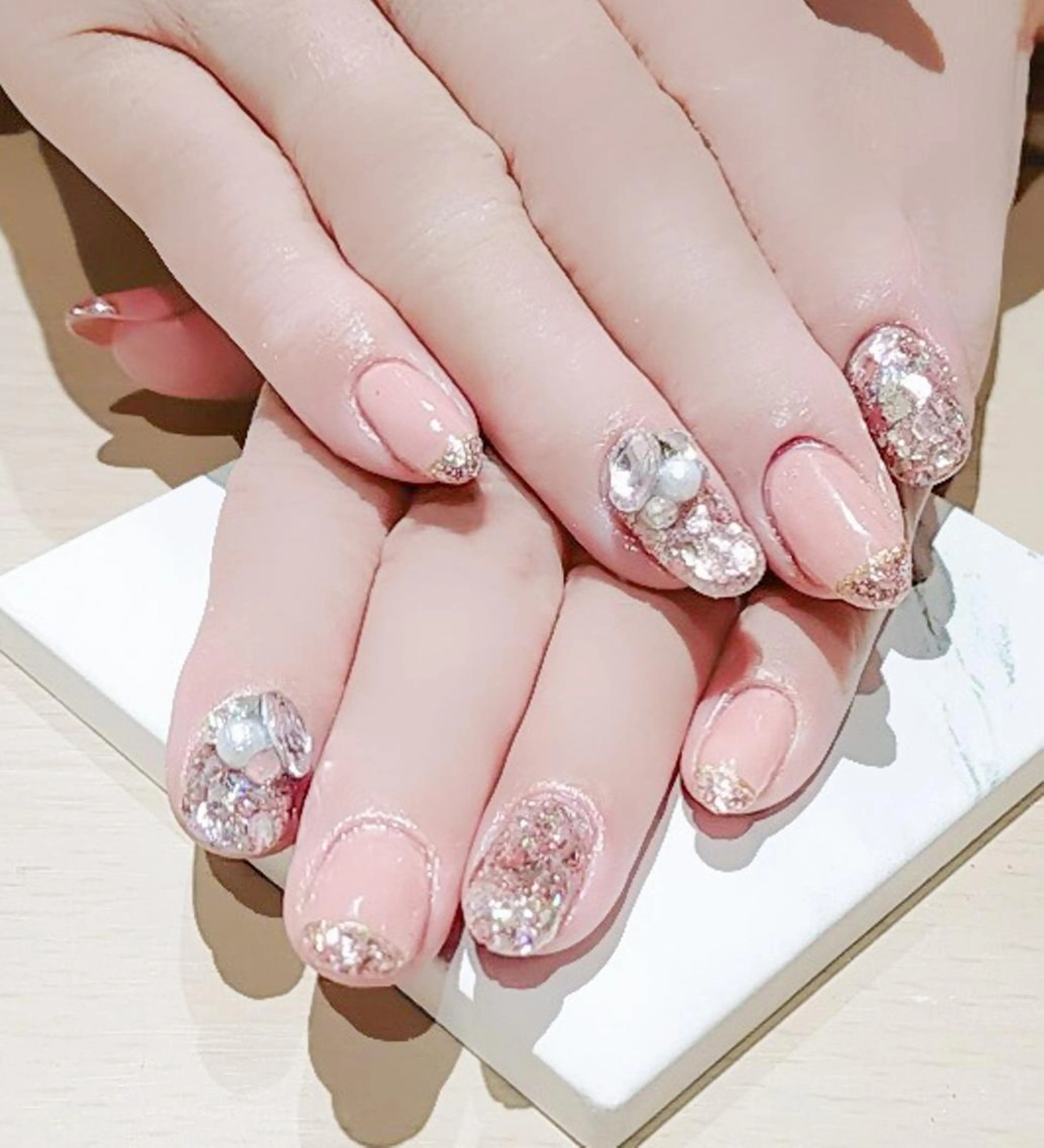 ネイル ラメ(グリッター) 冬ネイル Nyanco Nailのネイルデザイン