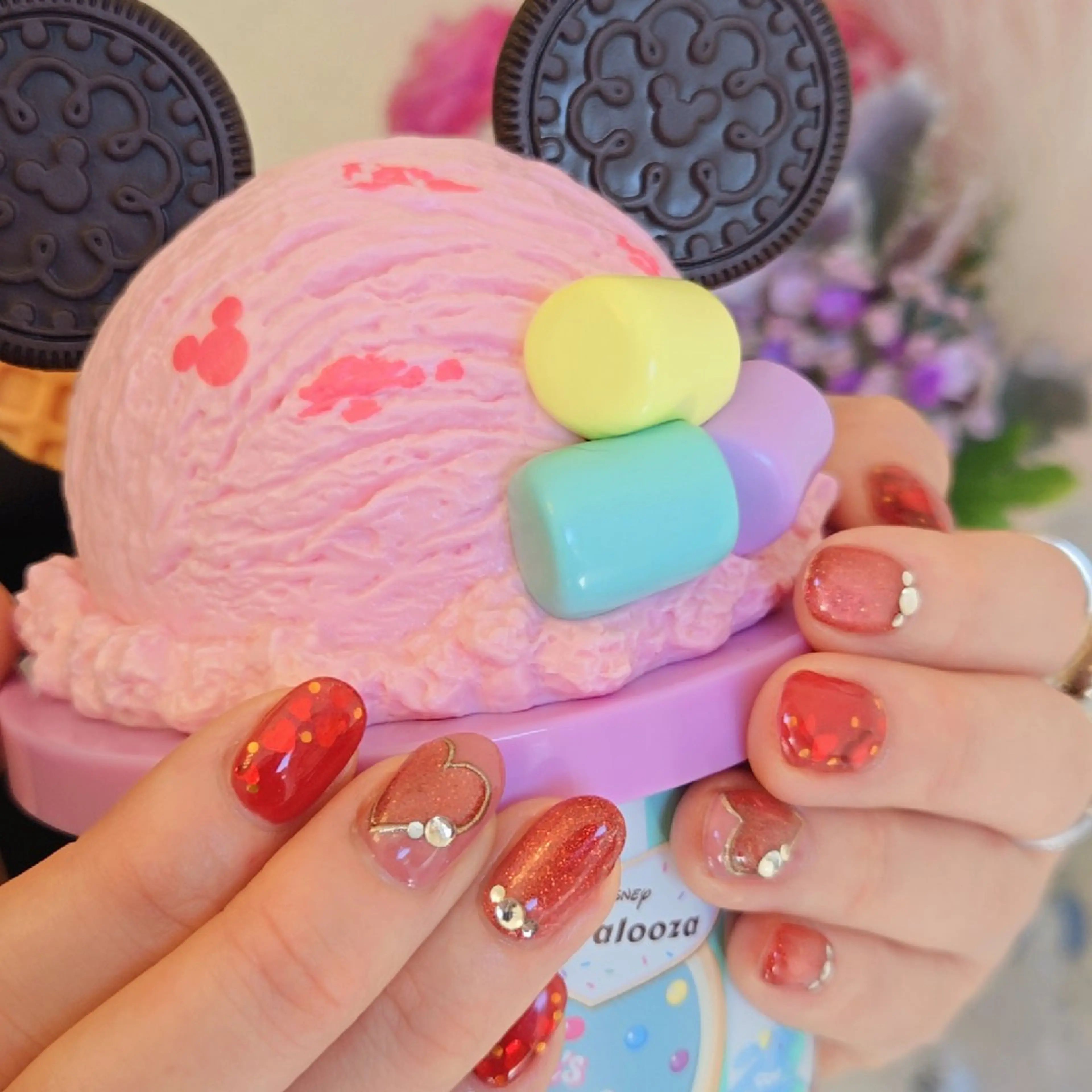 ネイル ハート 赤色 バレンタイン ハンドネイル Runanail 鶴ヶ峰所属・Runanail.☽ 鶴ヶ峰　naruのネイルデザイン